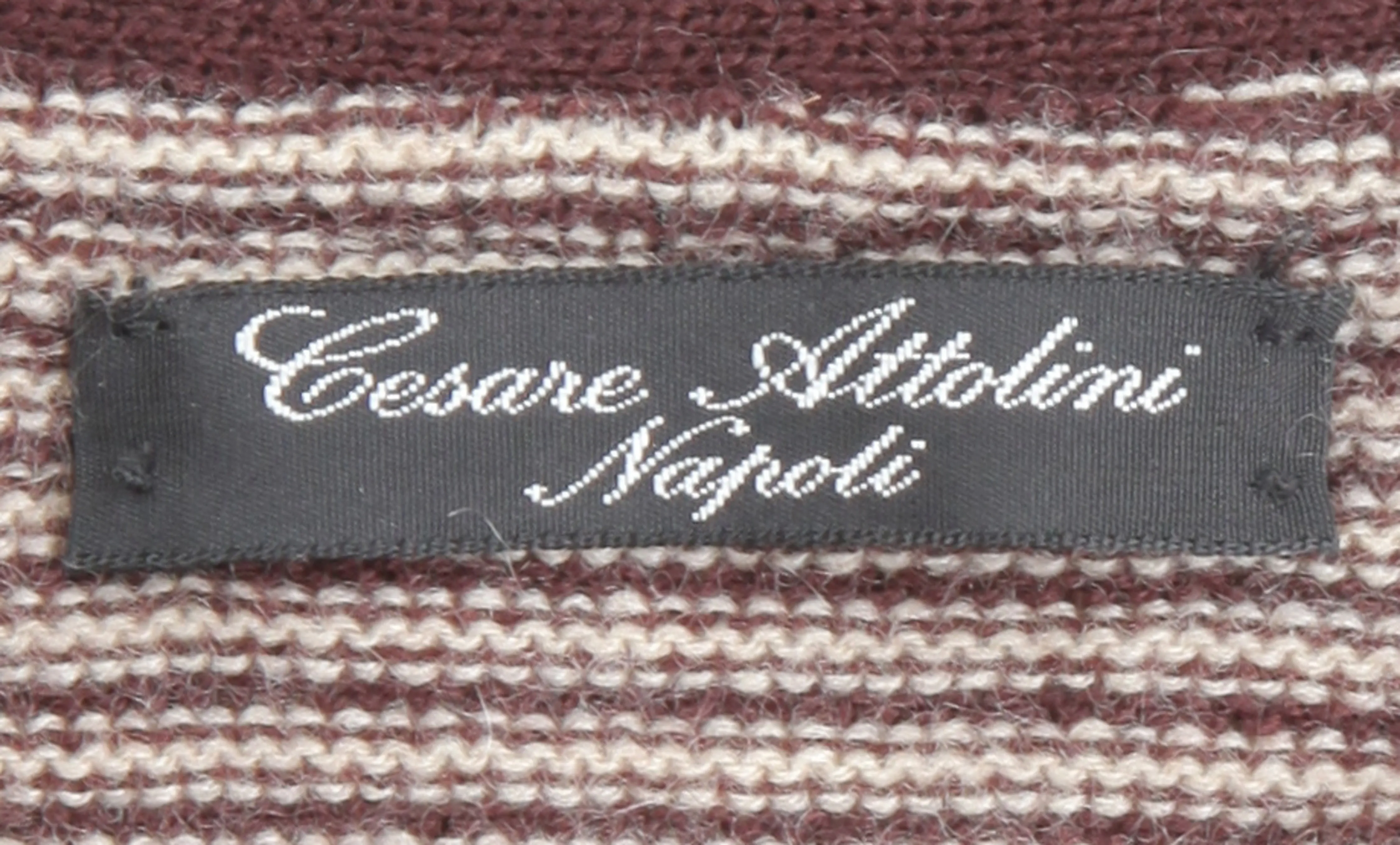 Cesare Attolini Brown V-Neck Cardigan