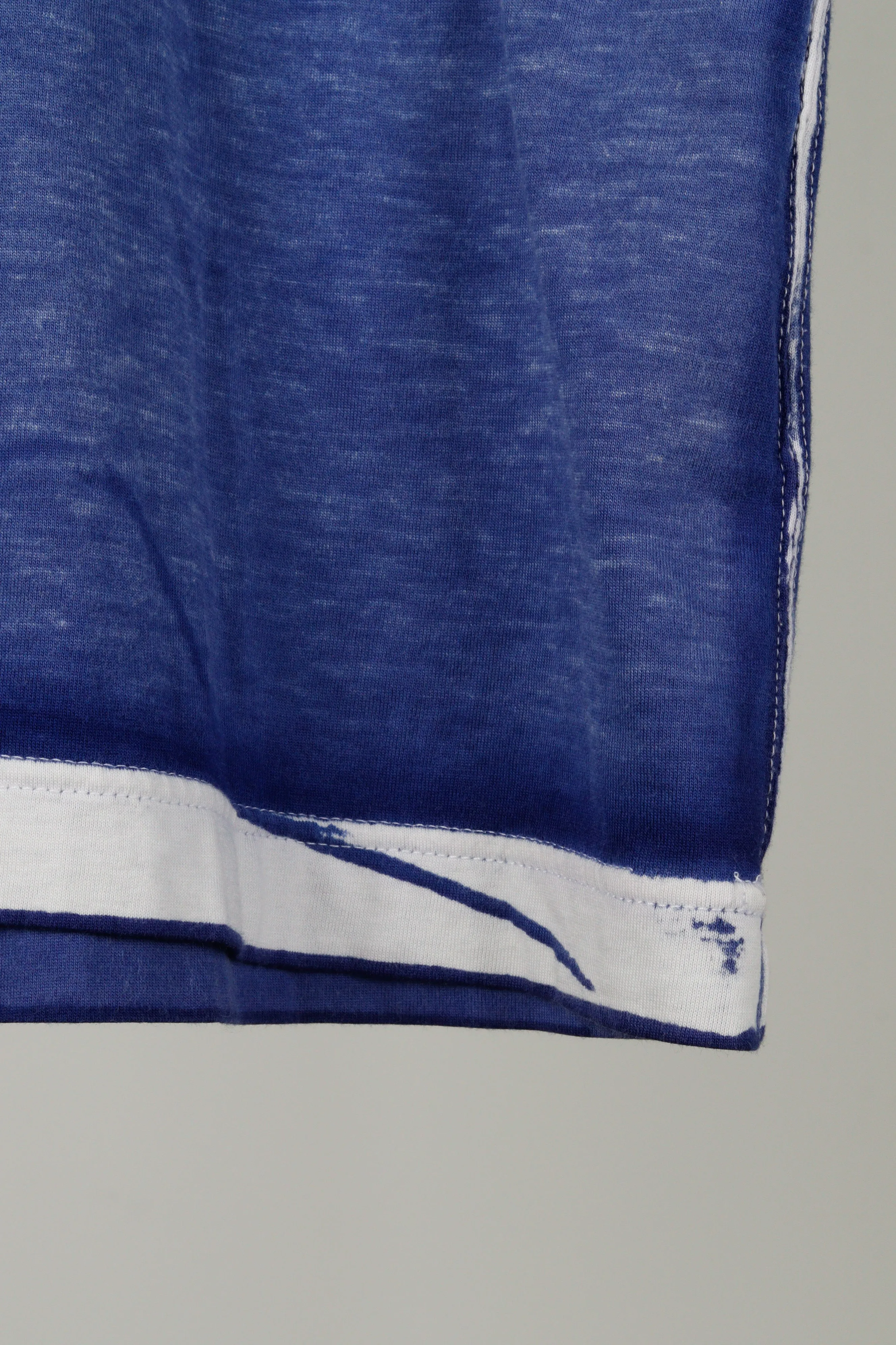 Comme des Garons HOMME SS11 'Reversed Dyed' V-Neck Tee Blue (2011)