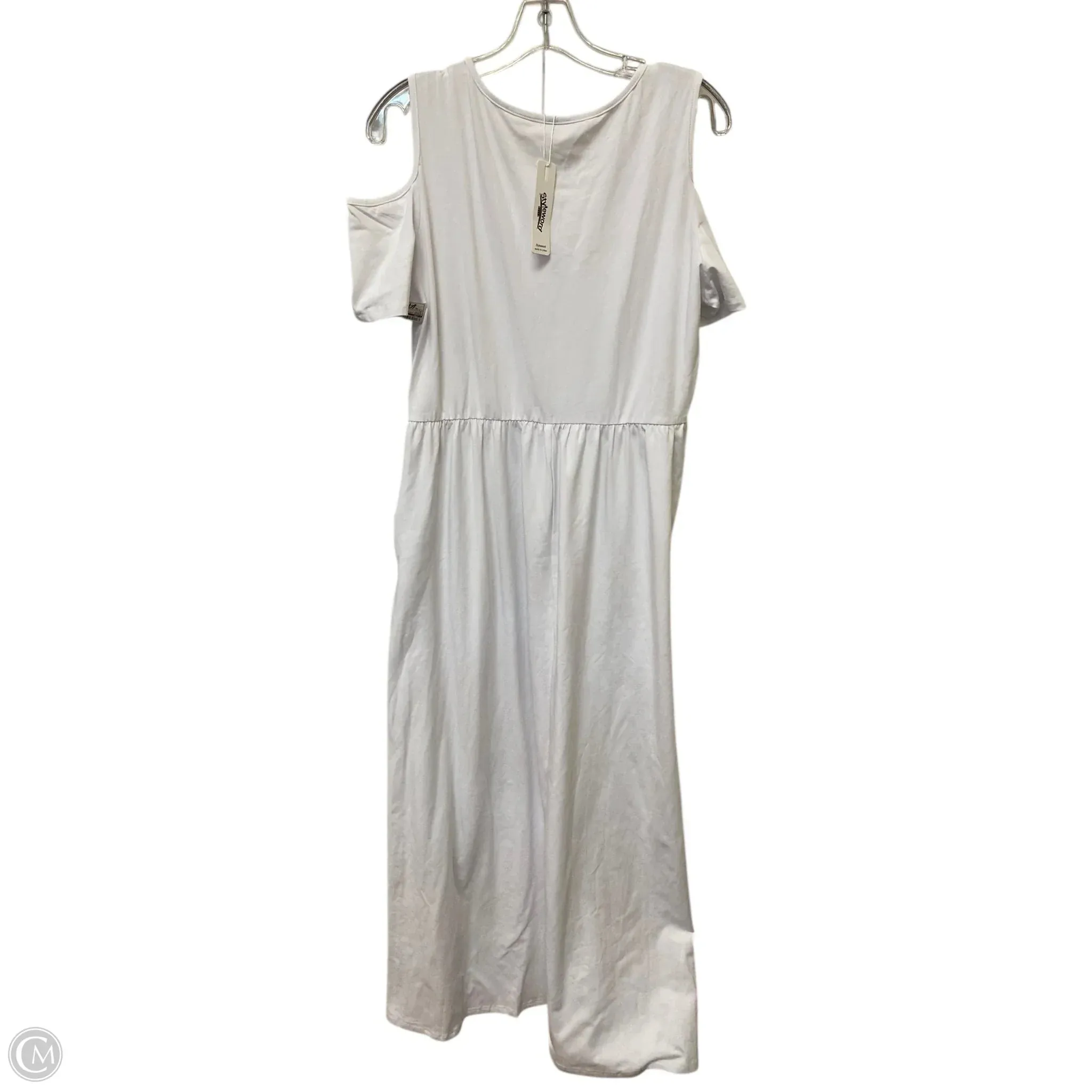 Dress Casual Maxi By Cmf In White. Size: Xl