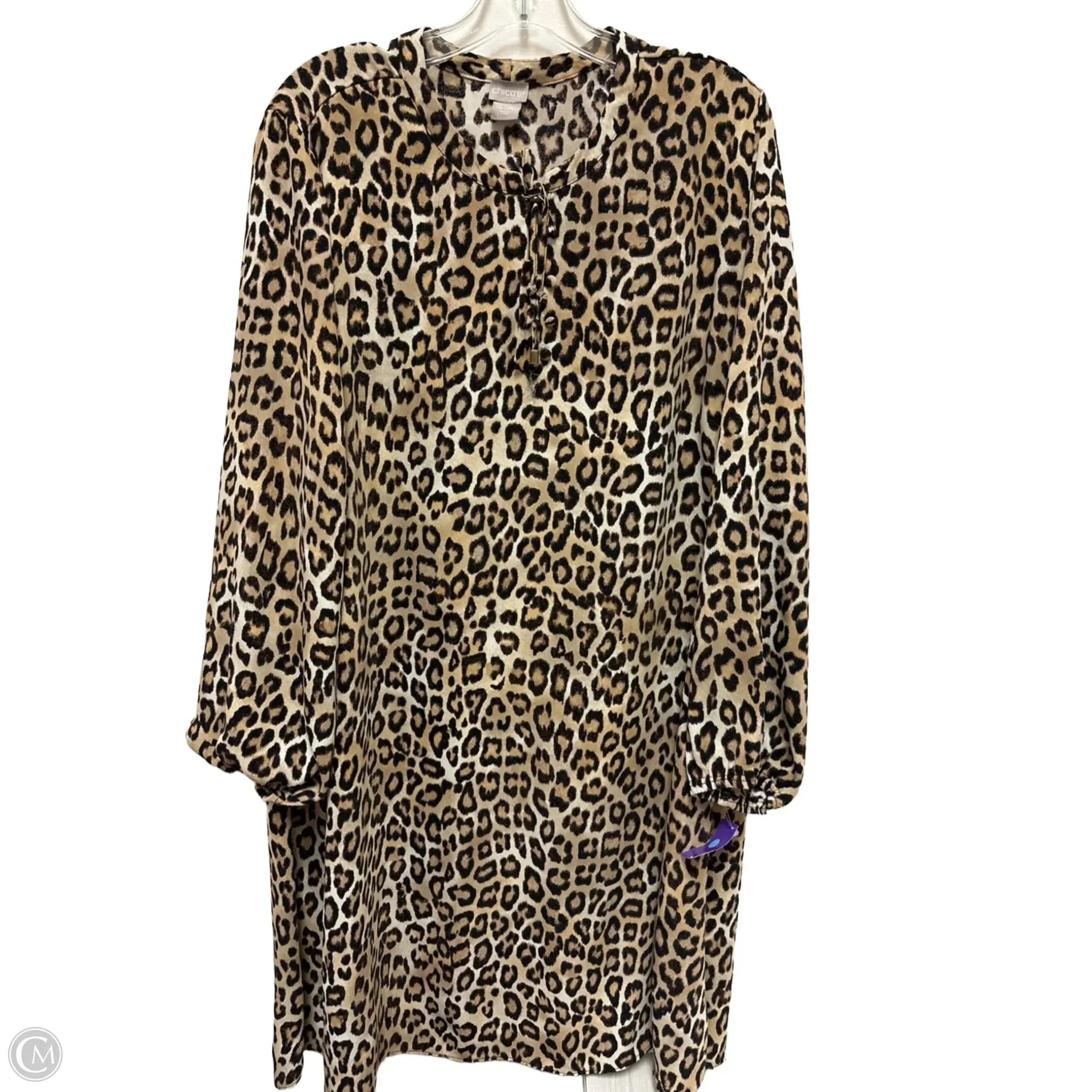 Dress Casual Midi By Chicos In Animal Print. Size: 1x