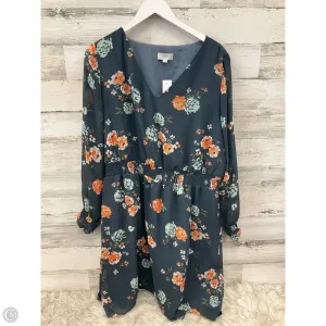 Dress Casual Midi By Loft In Grey & Orange. Size: Xl