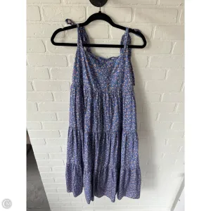 Dress Casual Midi By Madewell In Blue & Orange. Size: L