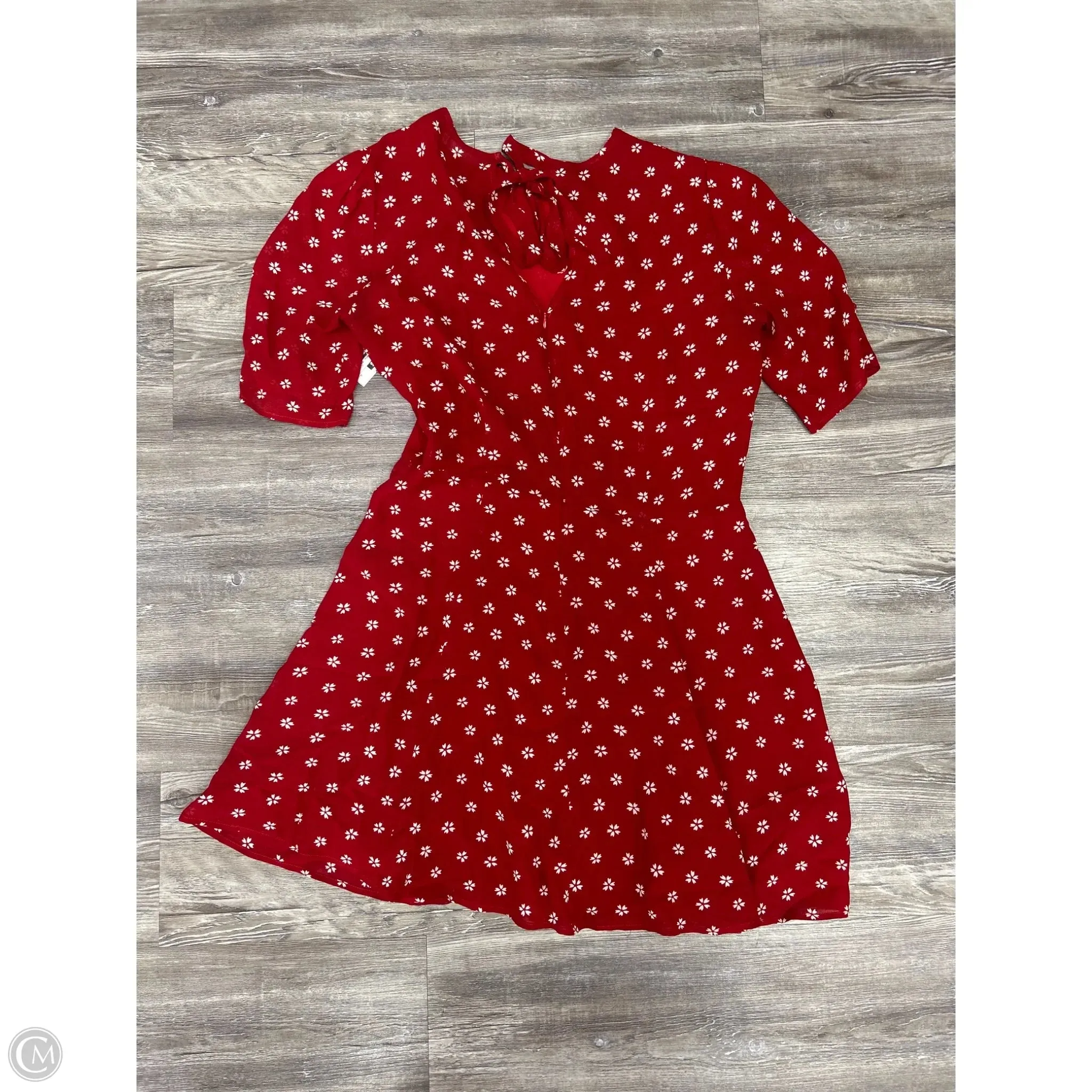 Dress Casual Midi By Reformation In Red & White. Size: M