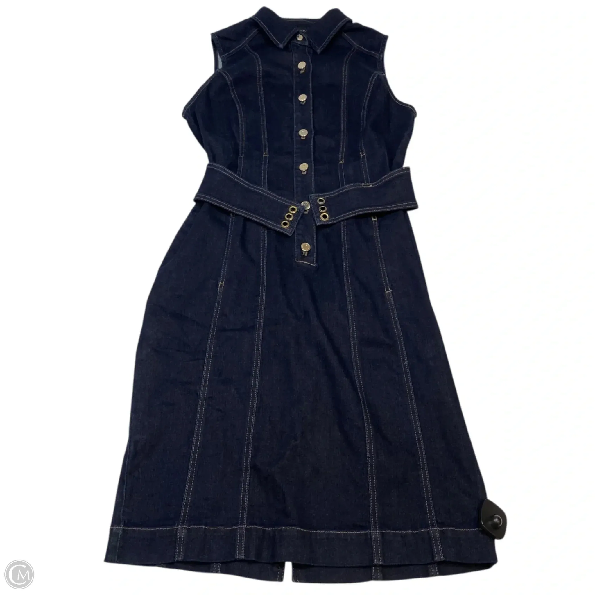 Dress Casual Midi By White House Black Market In Blue Denim. Size: S