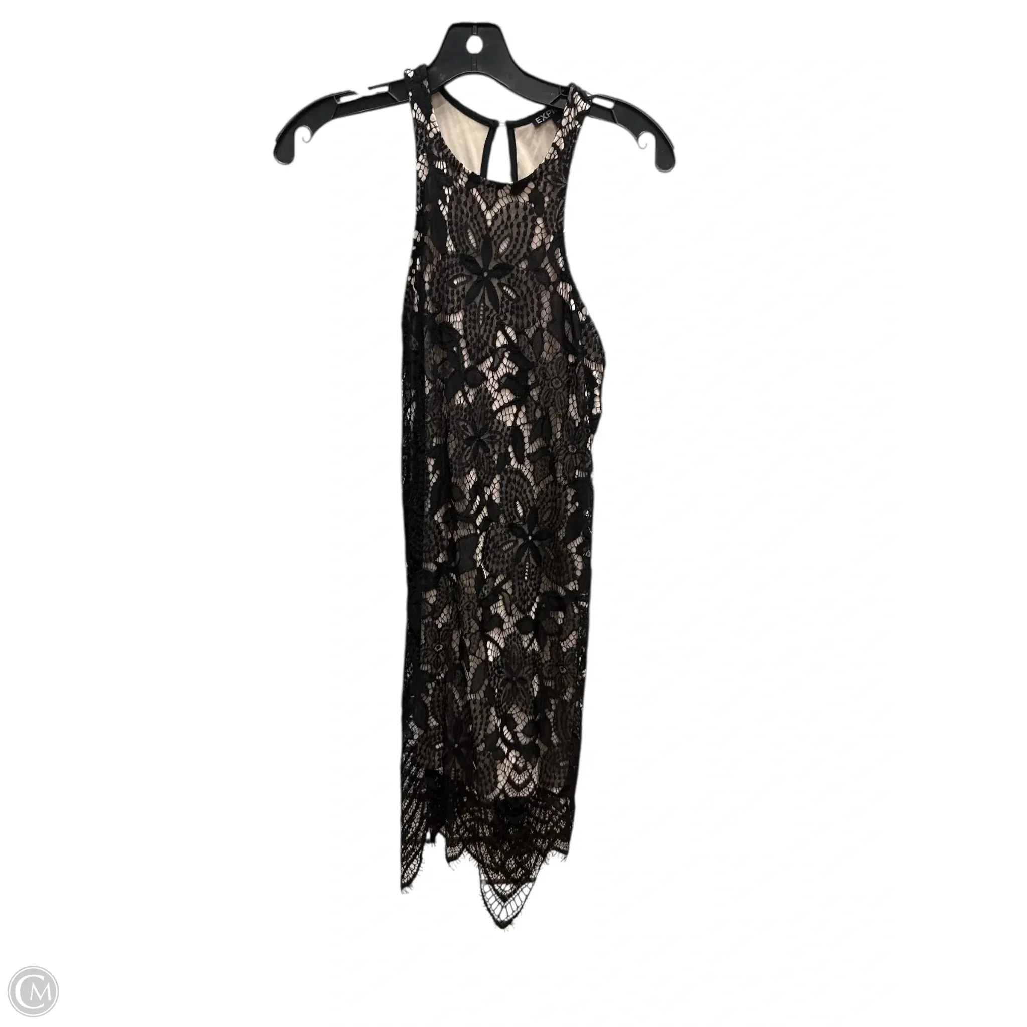 Dress Party Midi By Express In Black & Tan. Size: Xs