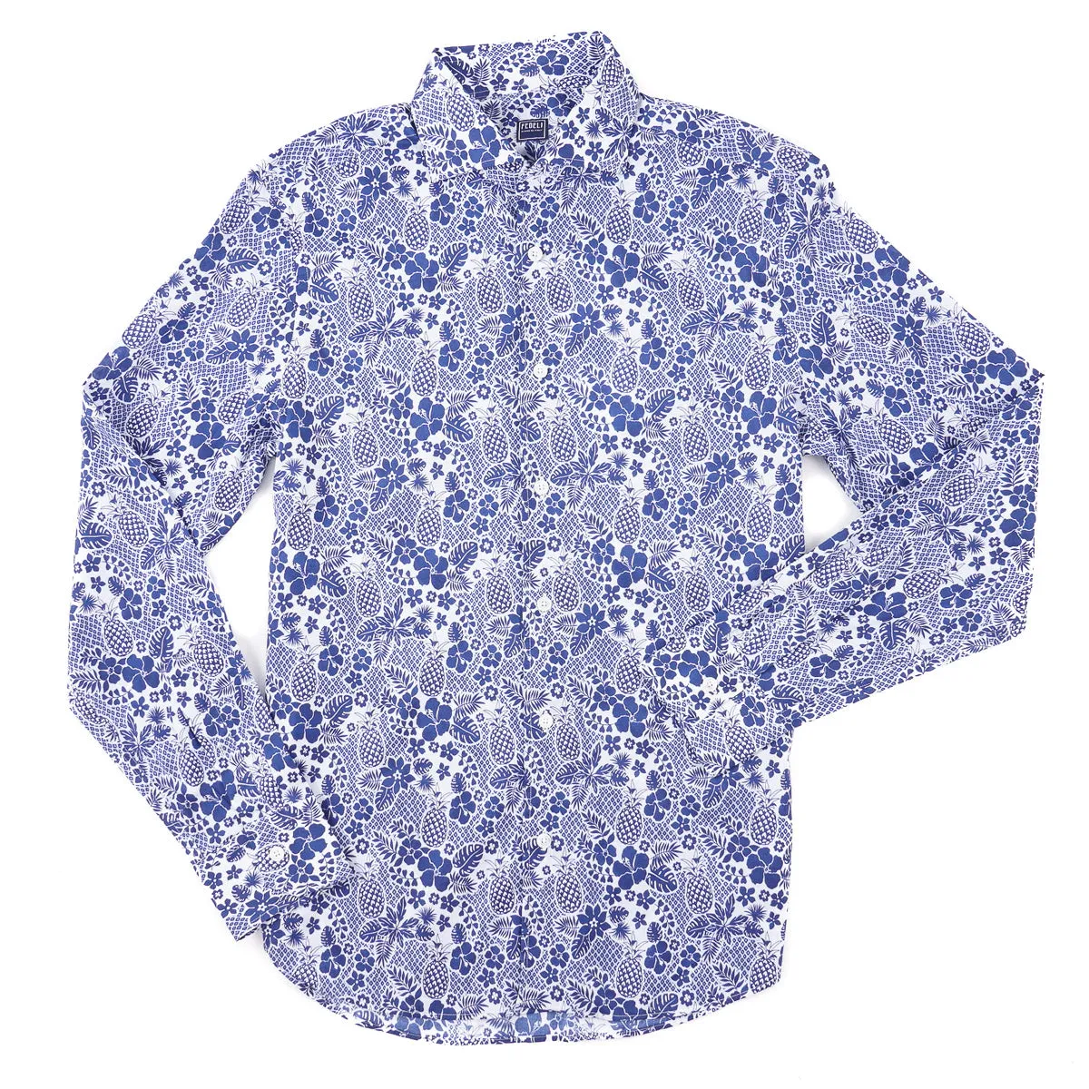 Fedeli Lightweight Printed Cotton Shirt