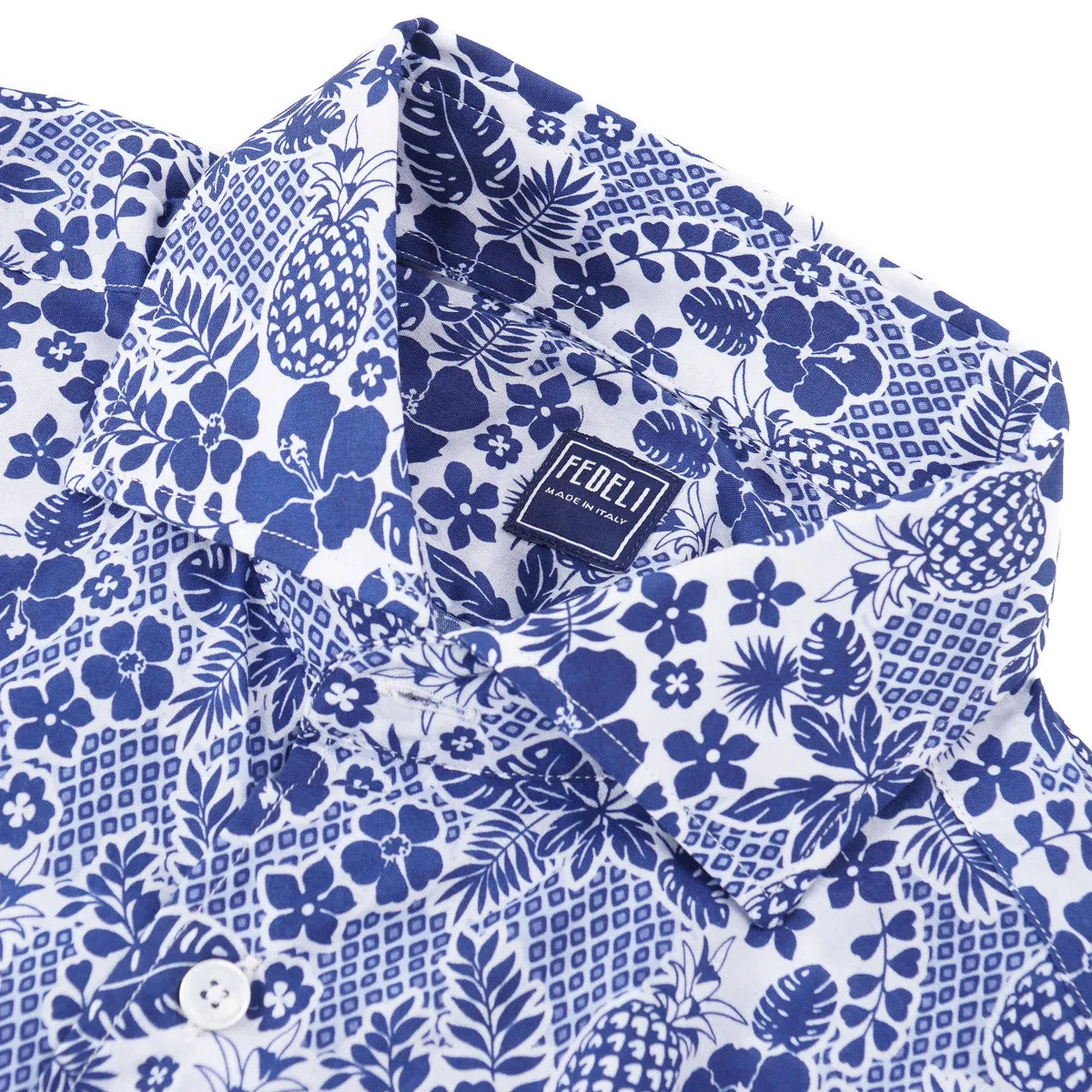 Fedeli Lightweight Printed Cotton Shirt