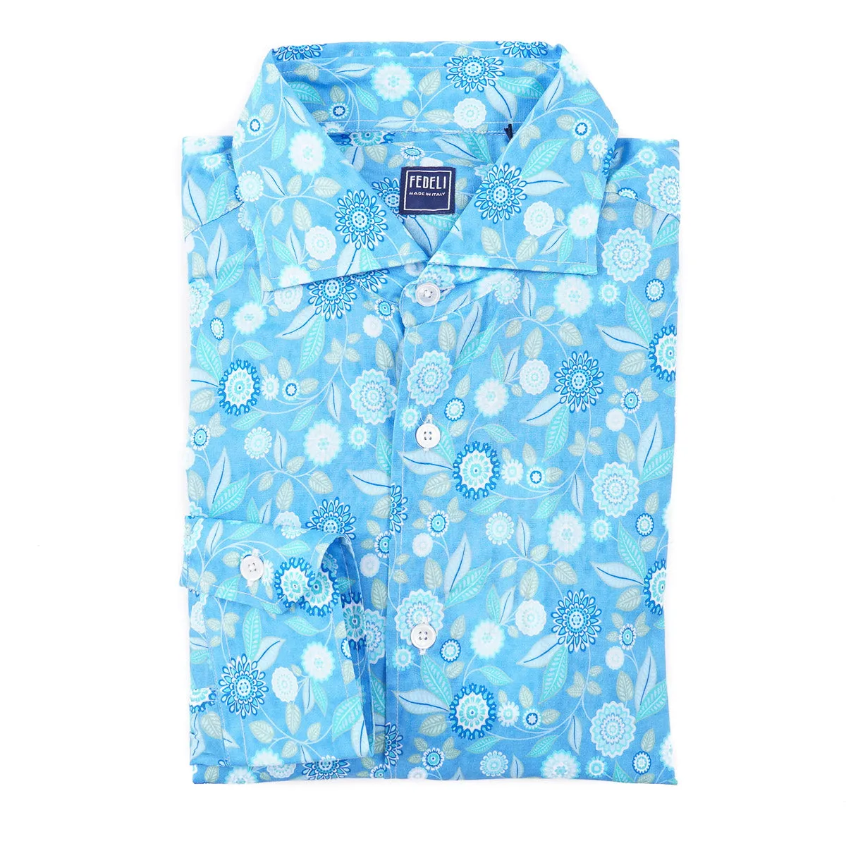 Fedeli Lightweight Printed Cotton Shirt