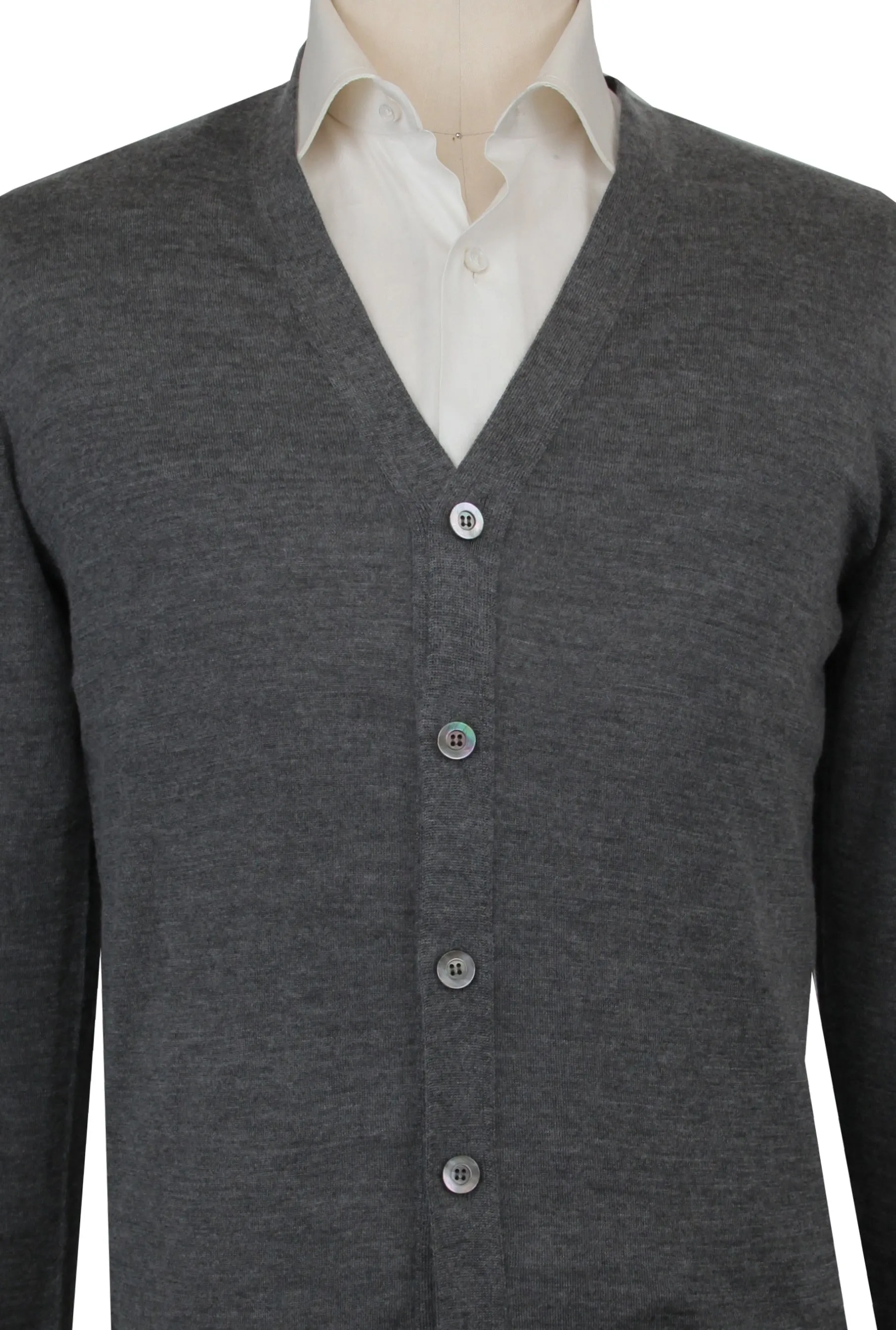 Fiori Di Lusso Dark Gray V-Neck Cardigan