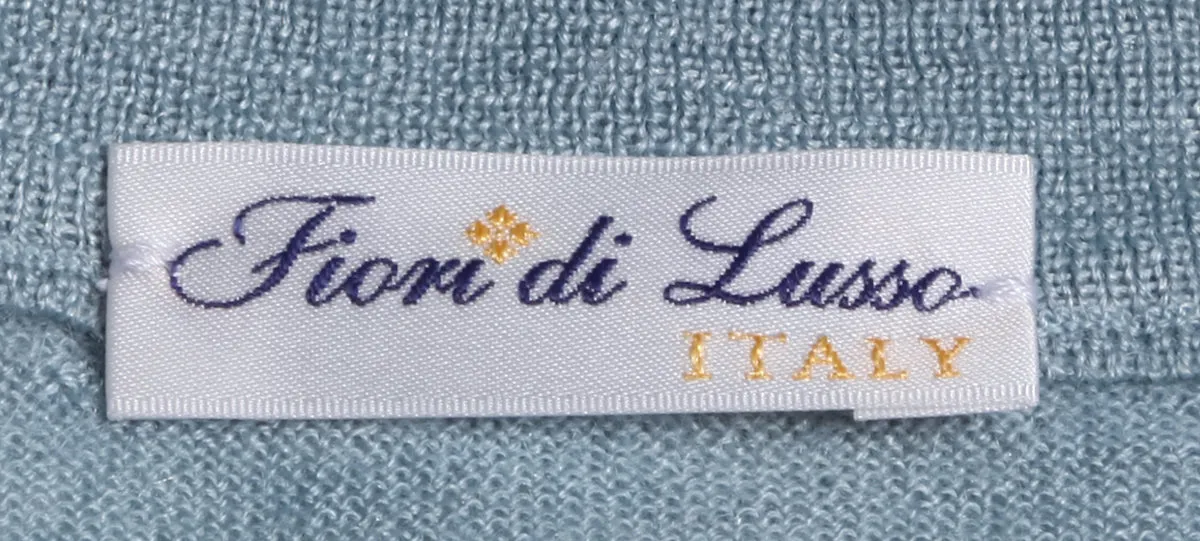 Fiori Di Lusso Light Blue V-Neck Sweater