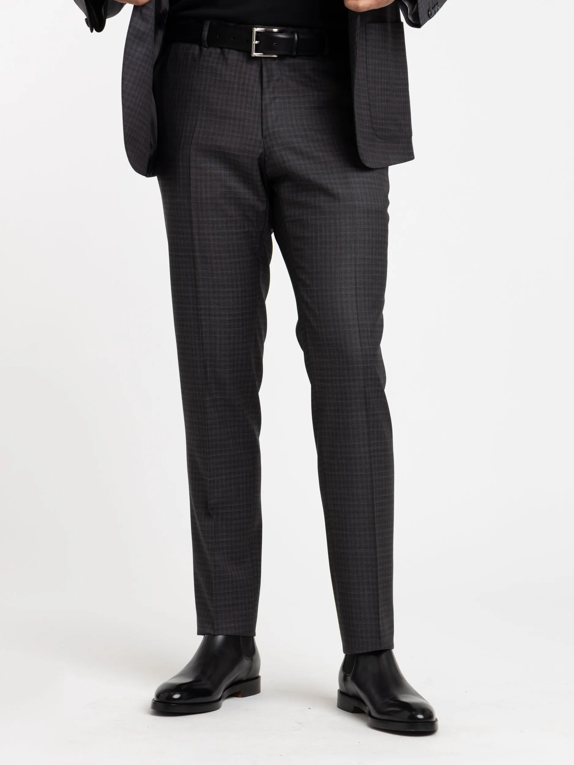 Grey Check Wool Suit