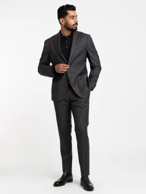Grey Check Wool Suit