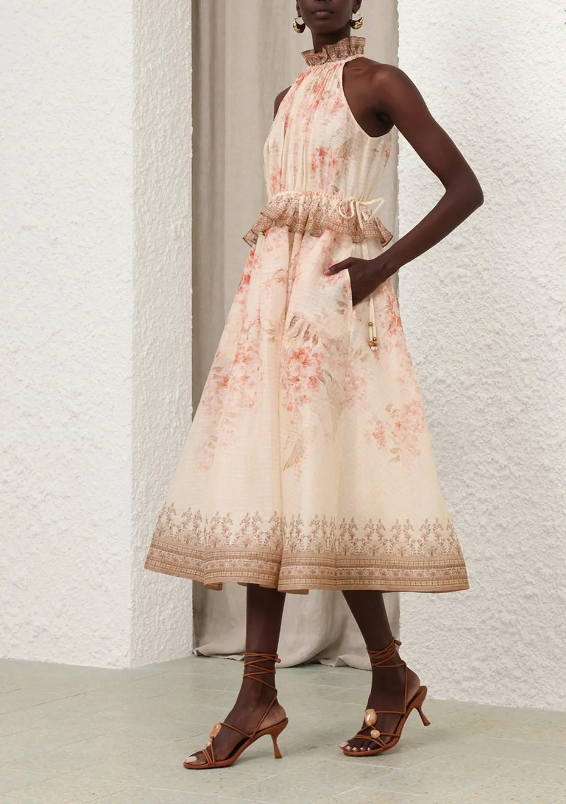 Illuminate Halter Midi Dress