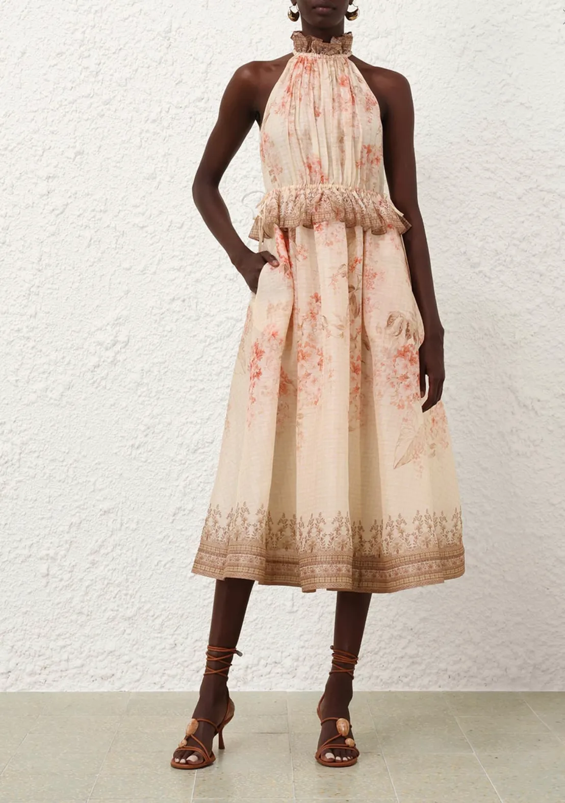 Illuminate Halter Midi Dress