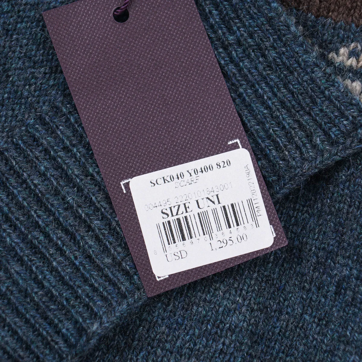 Isaia Nordic Patterned Cashmere Scarf