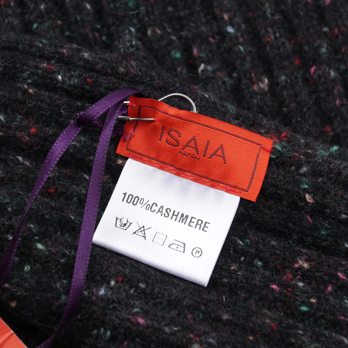 Isaia Rib Knit Cashmere Scarf
