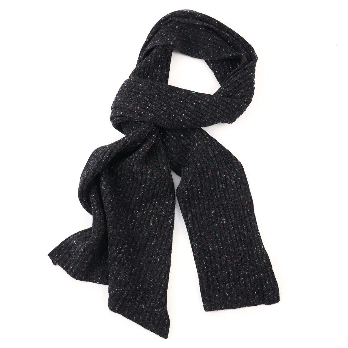 Isaia Rib Knit Cashmere Scarf