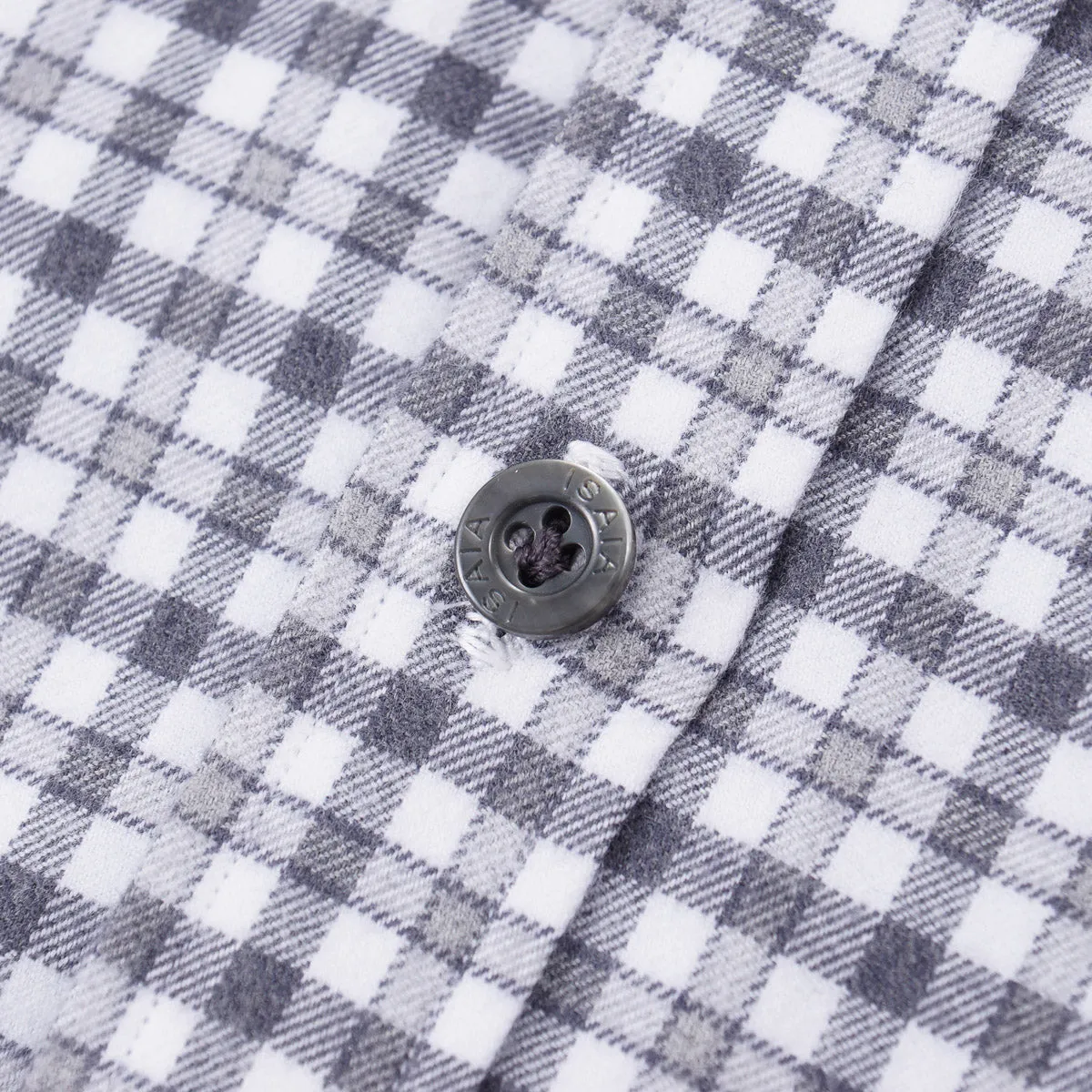 Isaia Slim-Fit Flannel Cotton Shirt