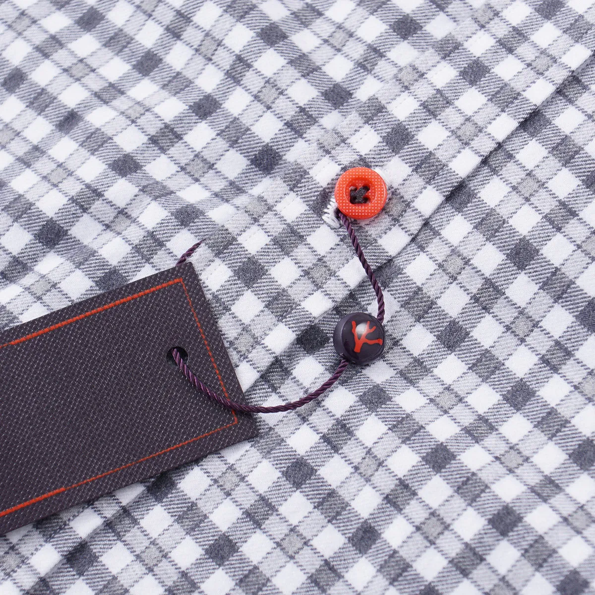 Isaia Slim-Fit Flannel Cotton Shirt