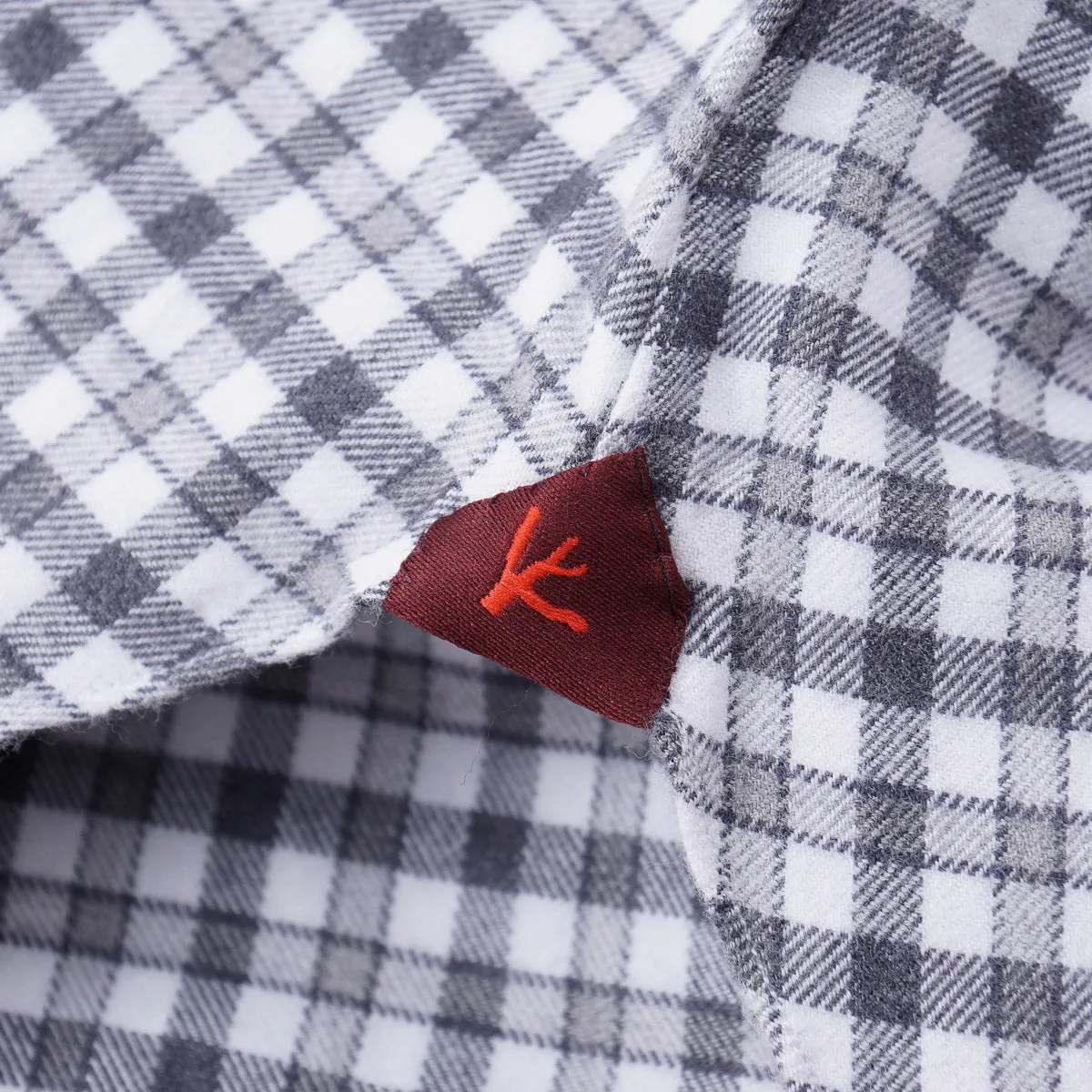 Isaia Slim-Fit Flannel Cotton Shirt
