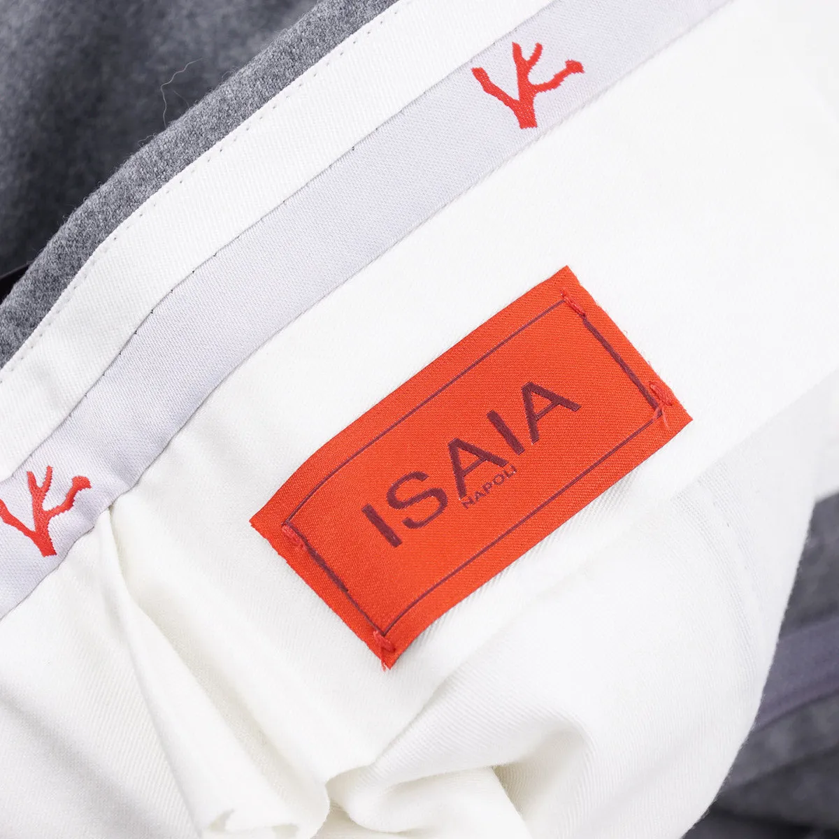 Isaia Slim-Fit Flannel Wool Pants