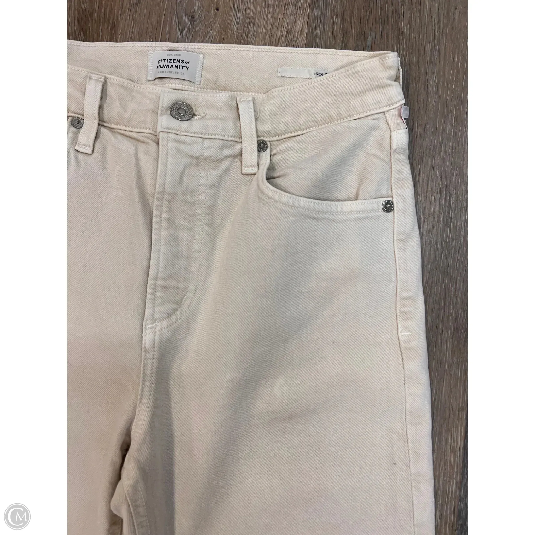 Jeans Cropped By Citizens Of Humanity In Cream Denim. Size: 2/26
