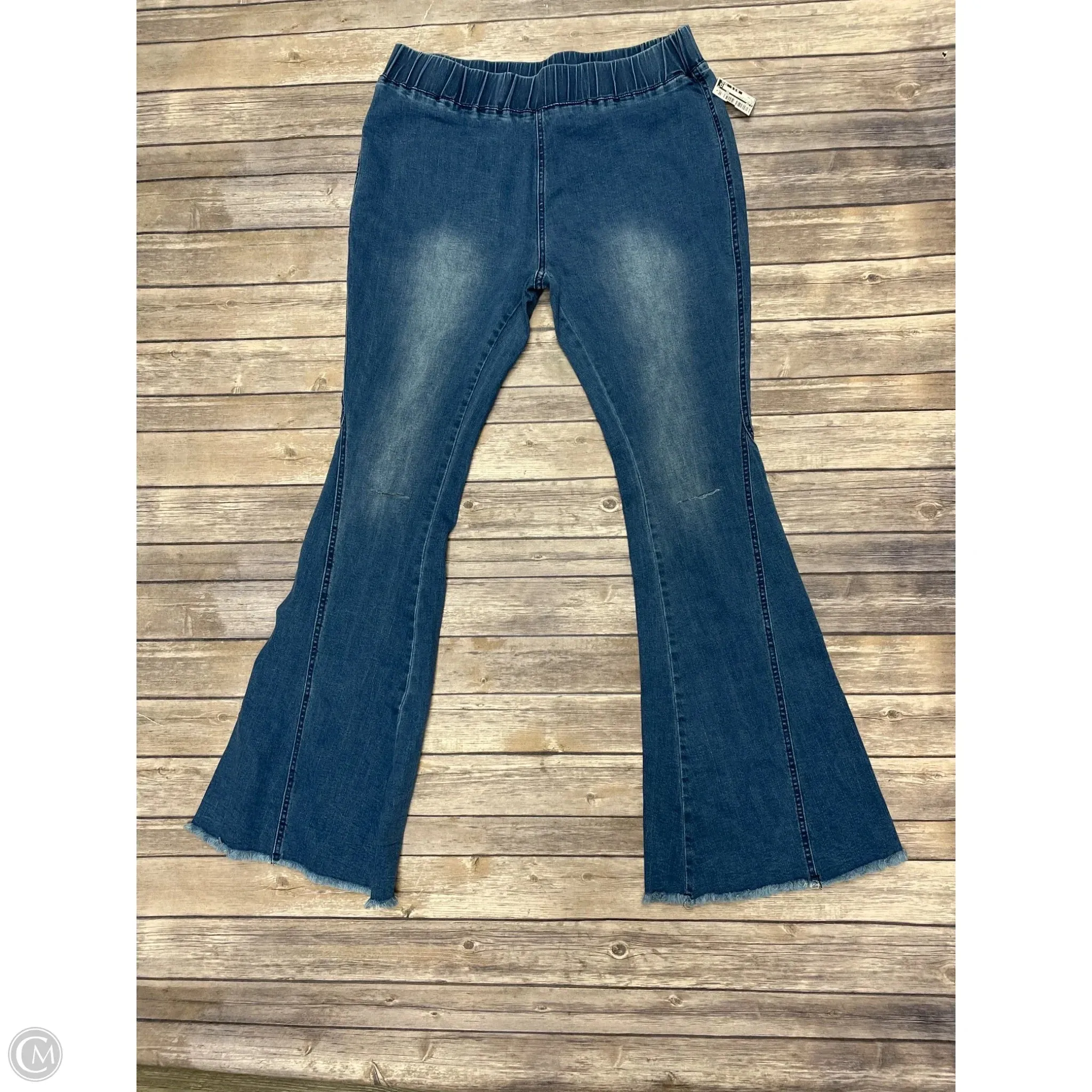 Jeans Flared By Cmf In Blue Denim. Size: 2x