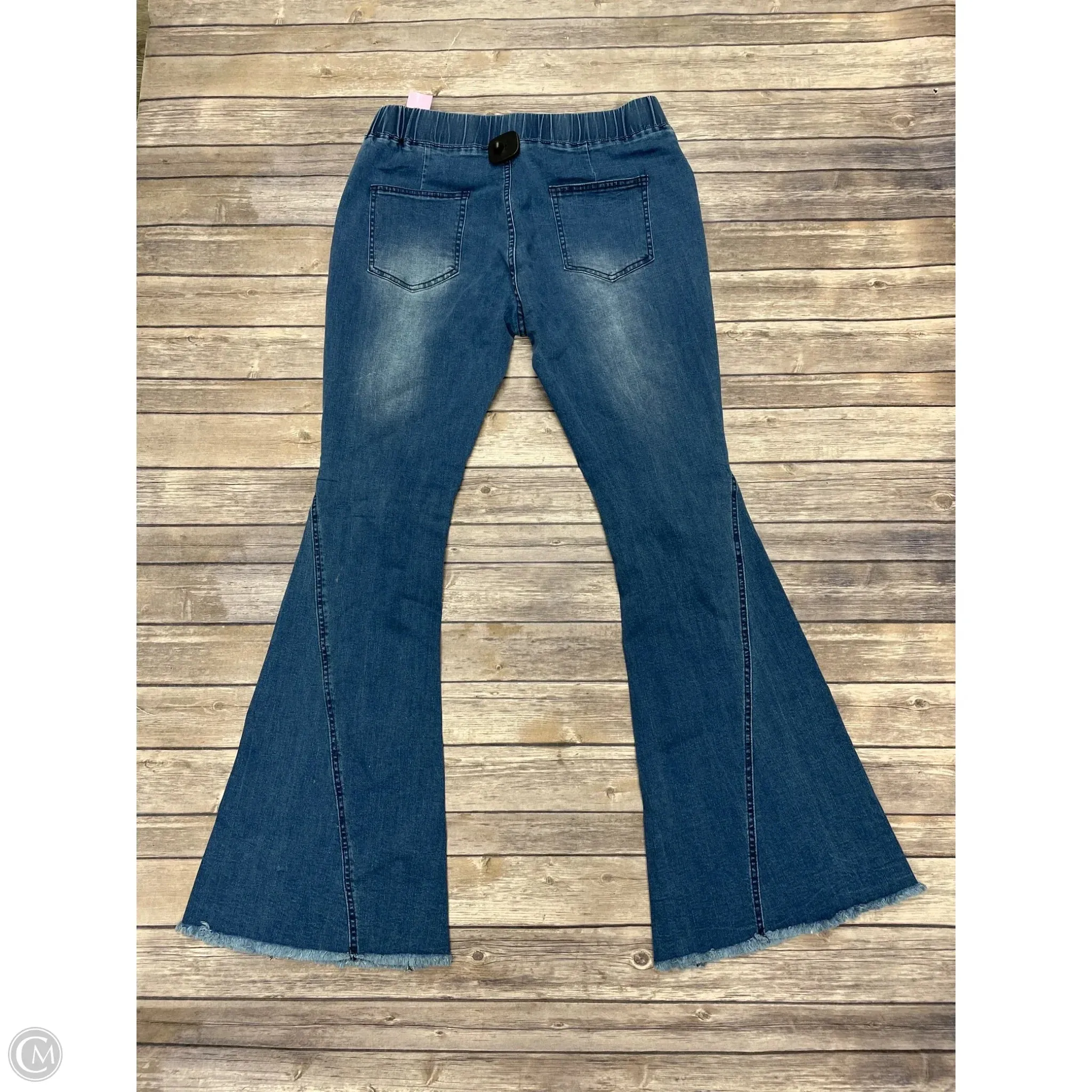 Jeans Flared By Cmf In Blue Denim. Size: 2x