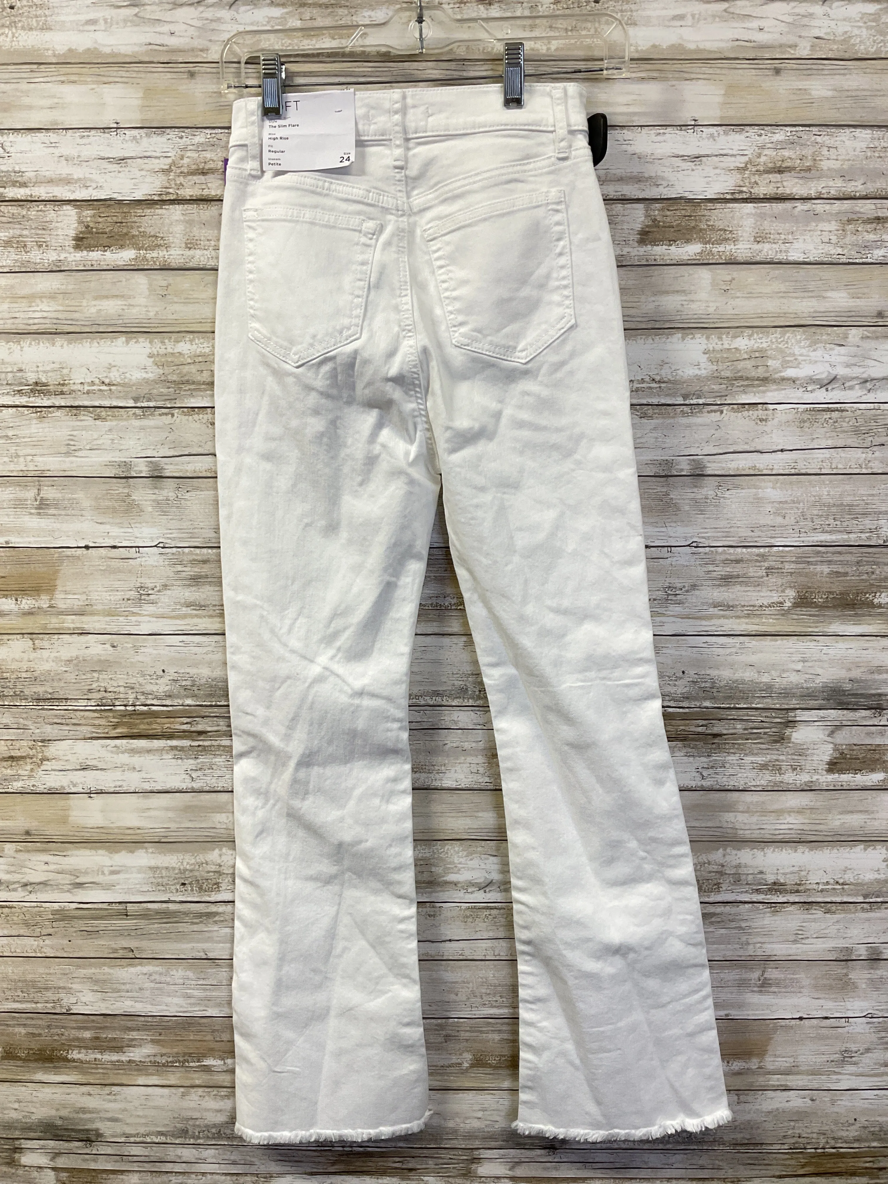 Jeans Flared By Loft In White Denim. Size:0