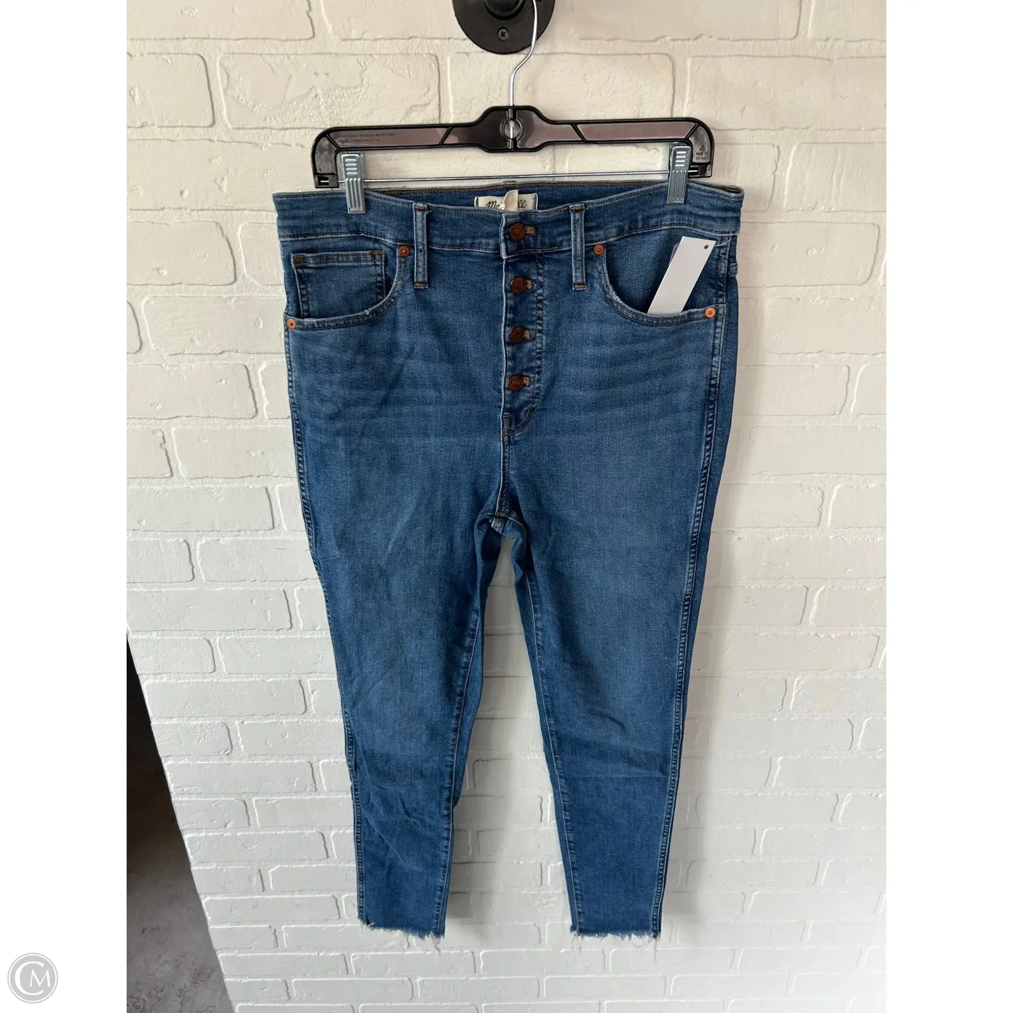Jeans Skinny By Madewell In Blue Denim. Size: 12l