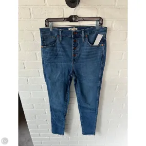 Jeans Skinny By Madewell In Blue Denim. Size: 12l