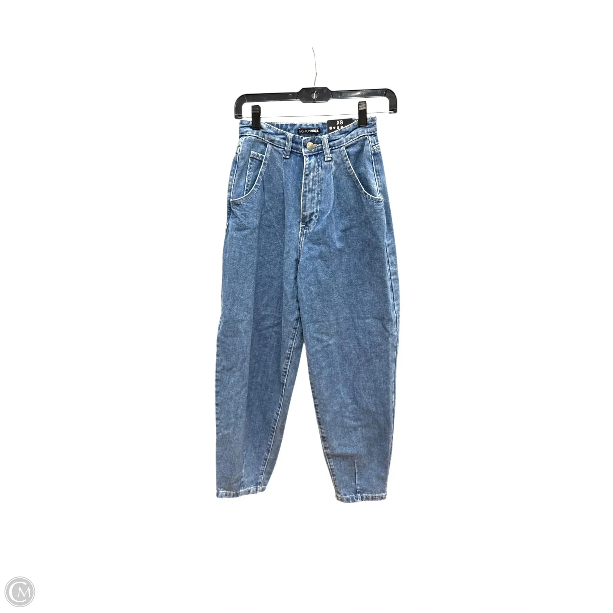 Jeans Straight By Fashion Nova In Blue Denim. Size: Xs