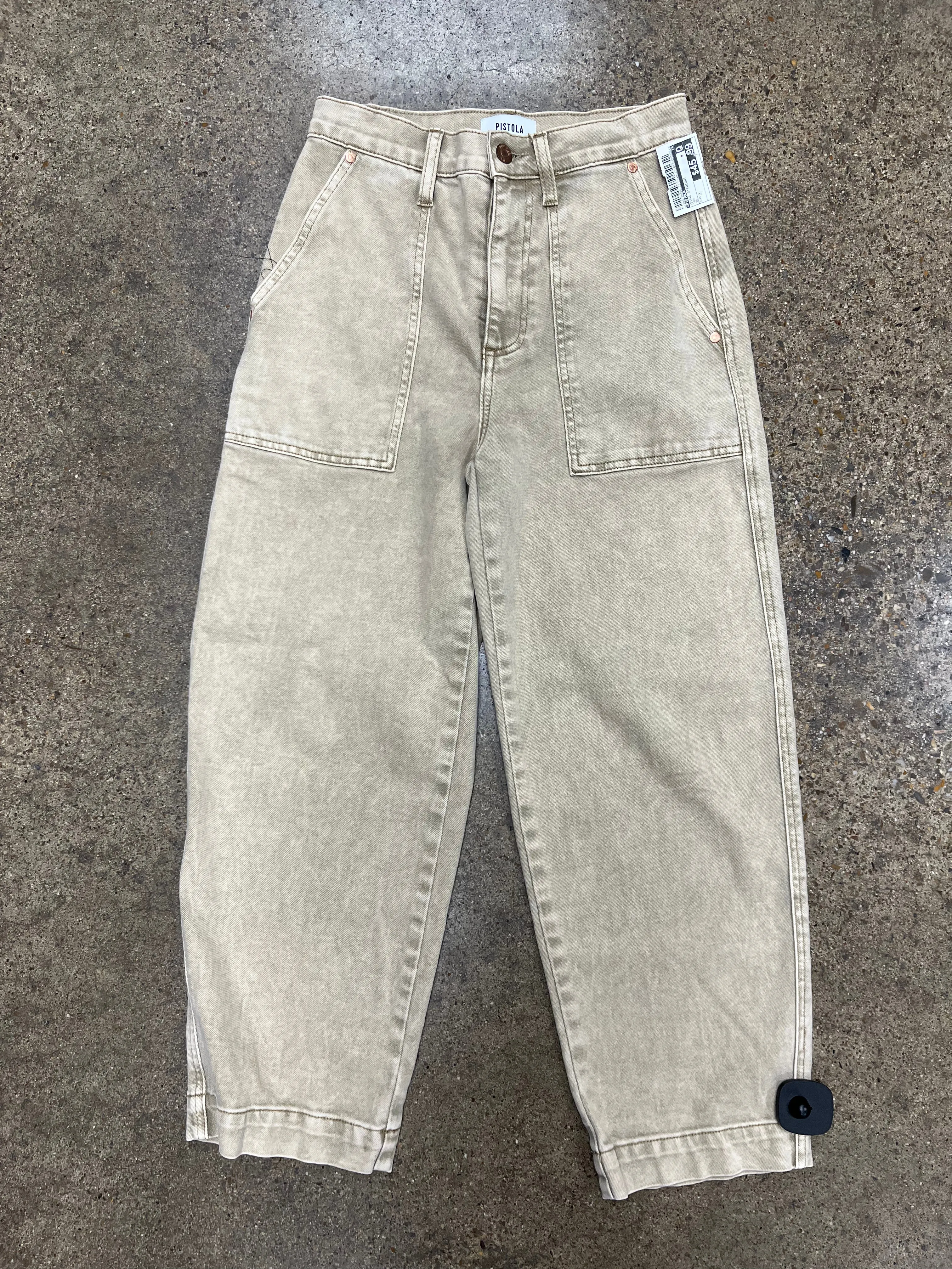 Jeans Straight By Pistola In Tan. Size:2