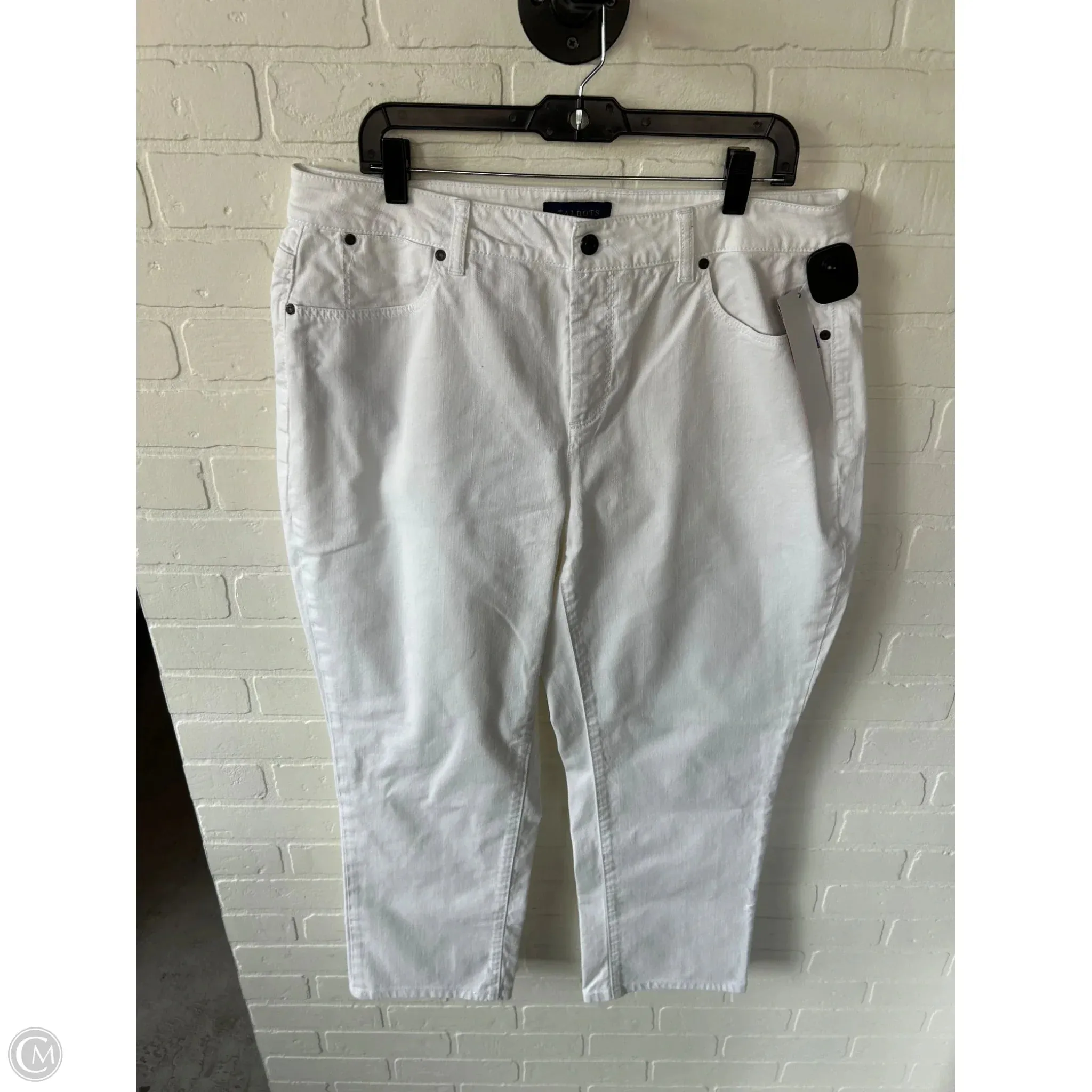 Jeans Straight By Talbots In White. Size: 16
