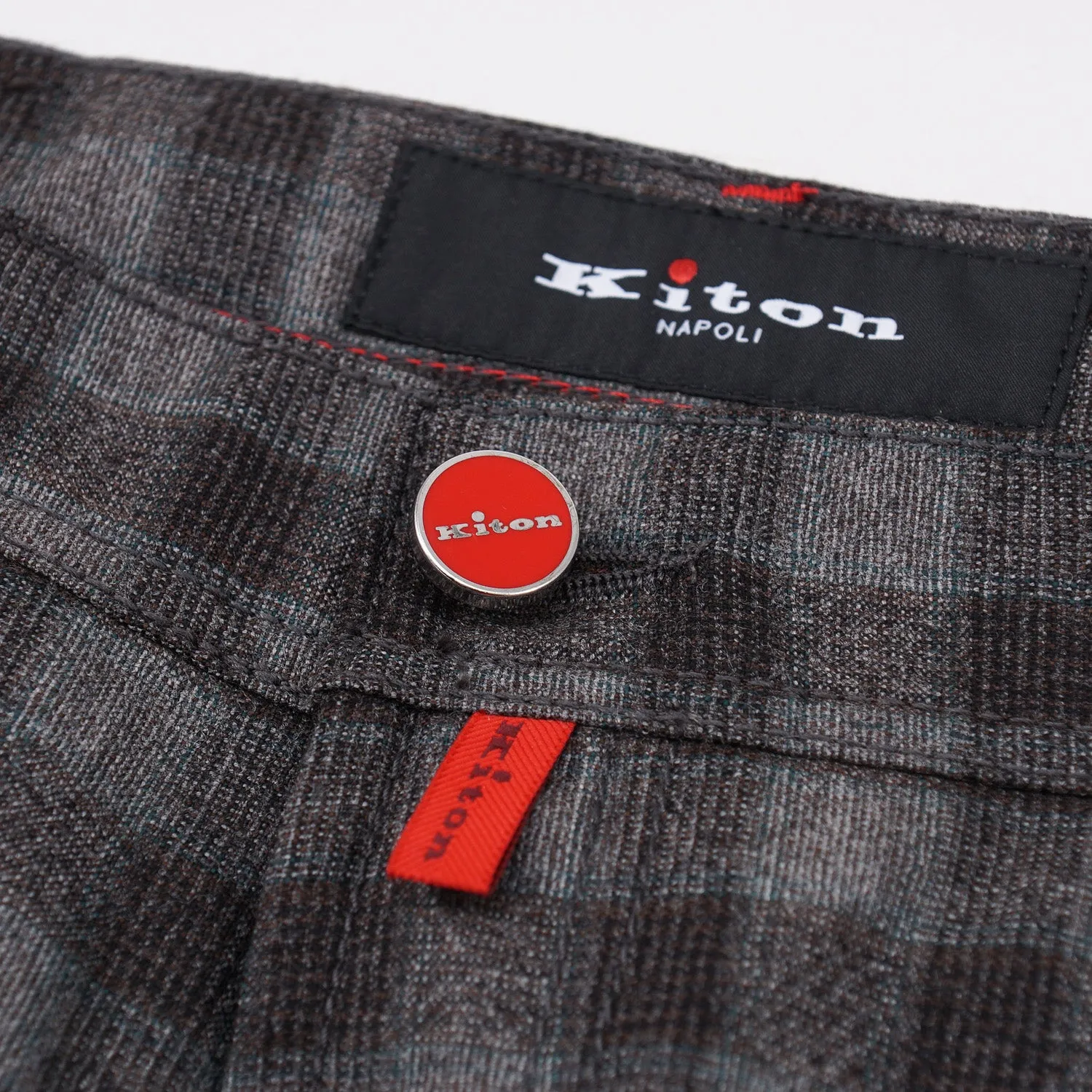 Kiton Slim Fit Five-Pocket Wool Pants