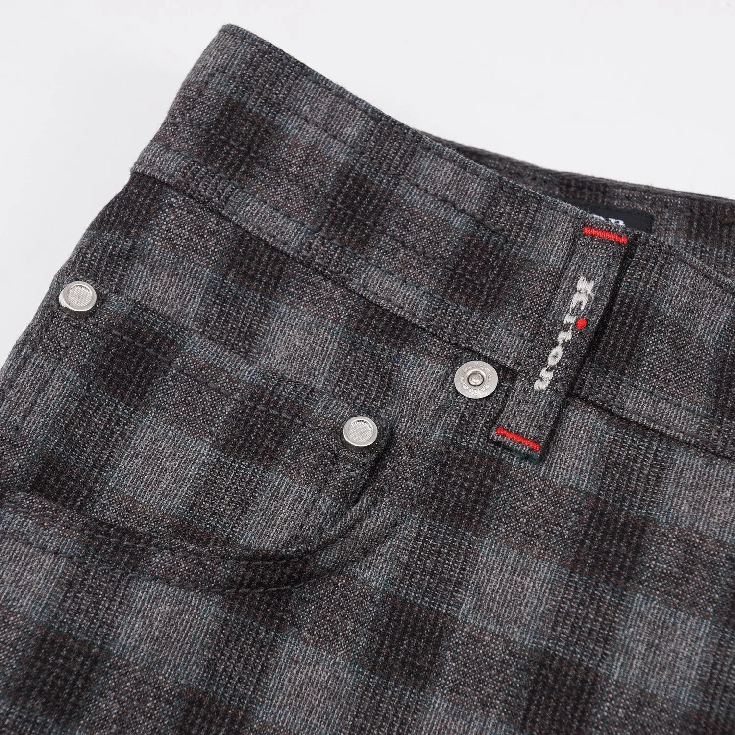 Kiton Slim Fit Five-Pocket Wool Pants