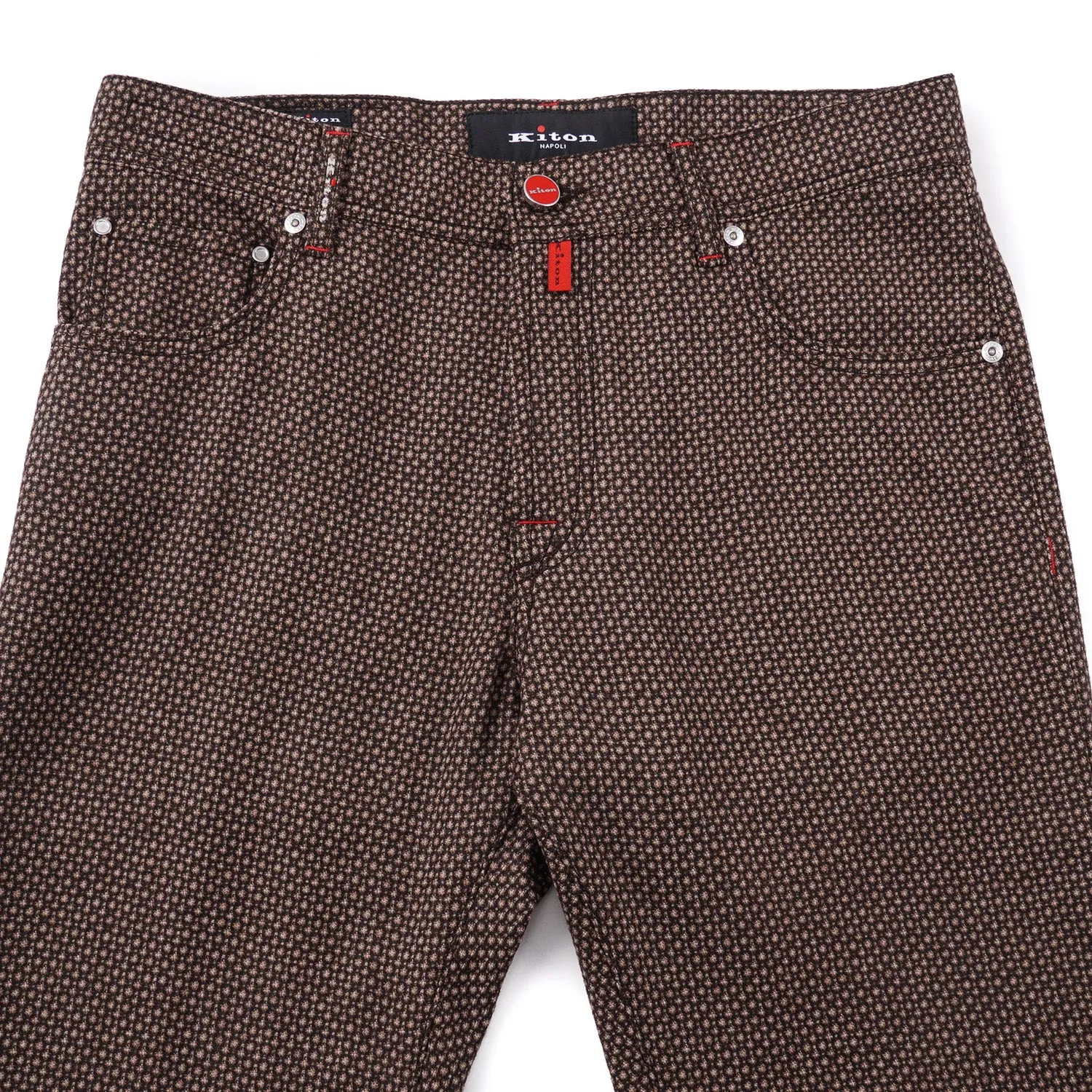Kiton Slim Fit Five-Pocket Woven Wool Pants