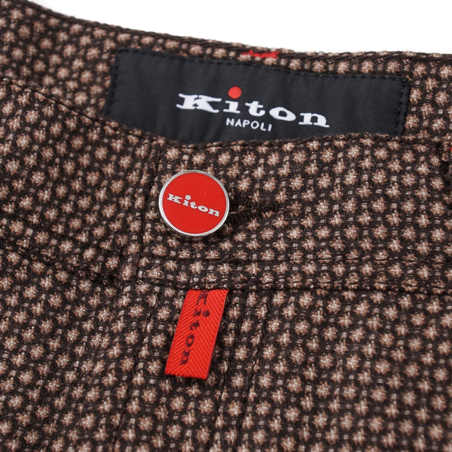 Kiton Slim Fit Five-Pocket Woven Wool Pants