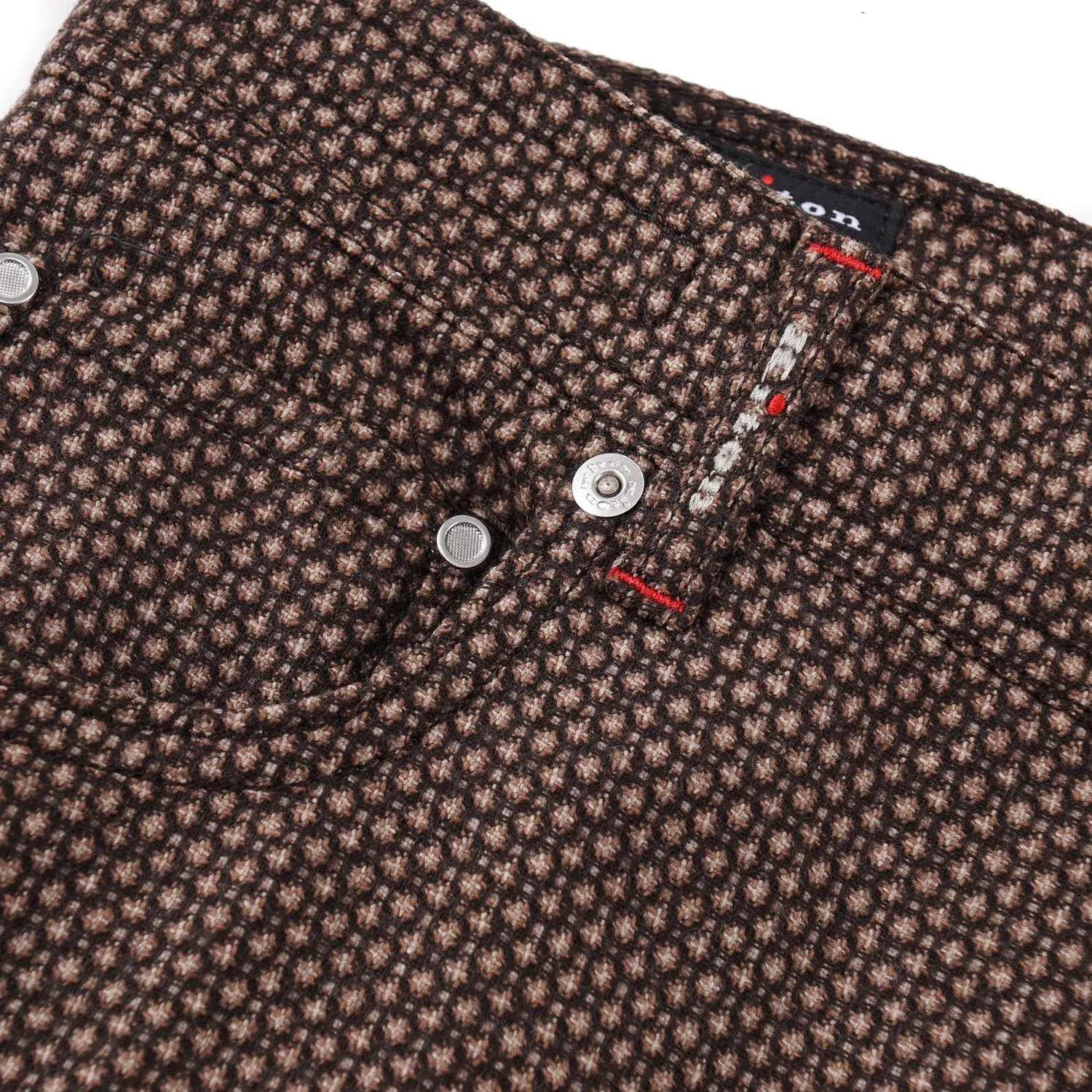 Kiton Slim Fit Five-Pocket Woven Wool Pants