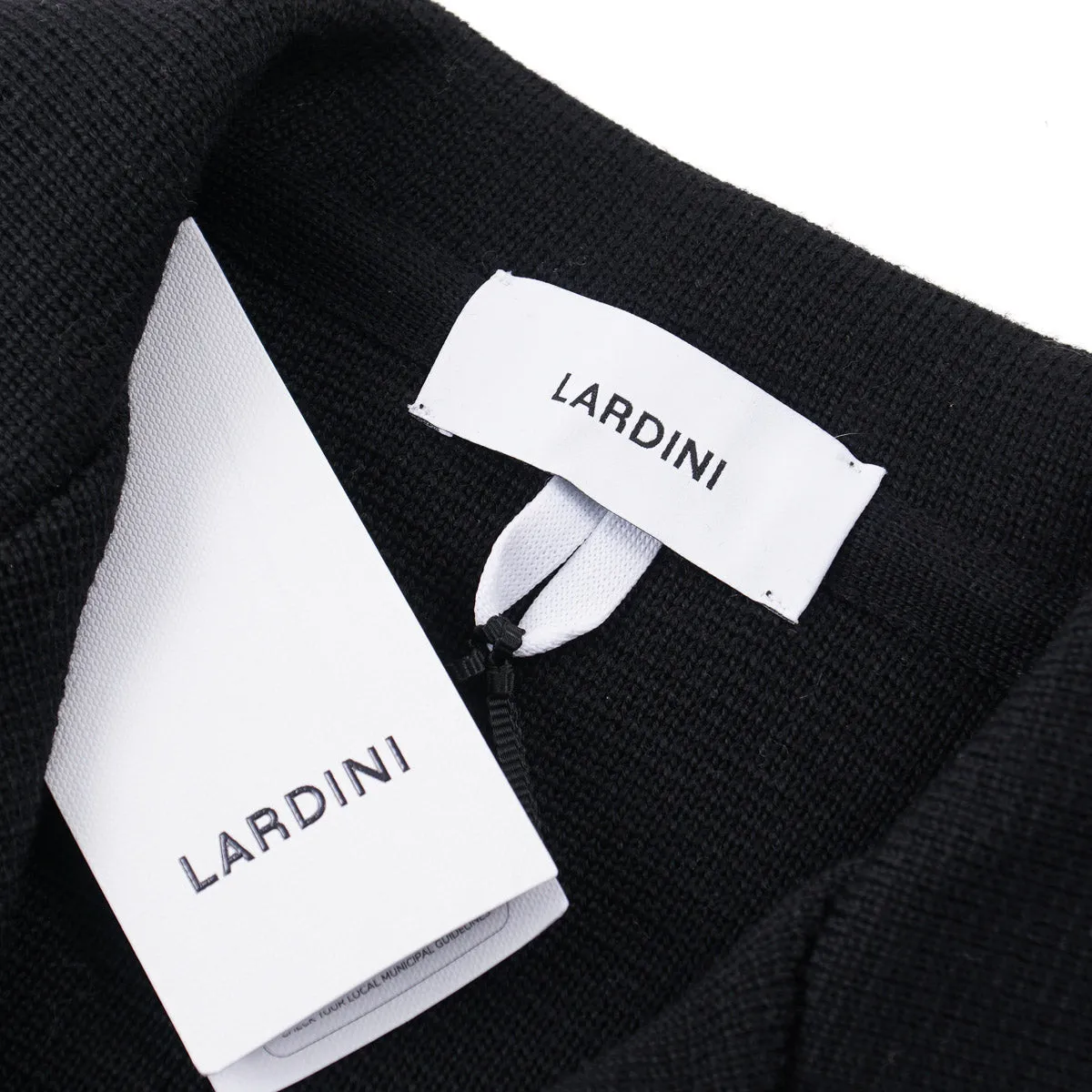 Lardini Knit Wool Double-Breasted Blazer