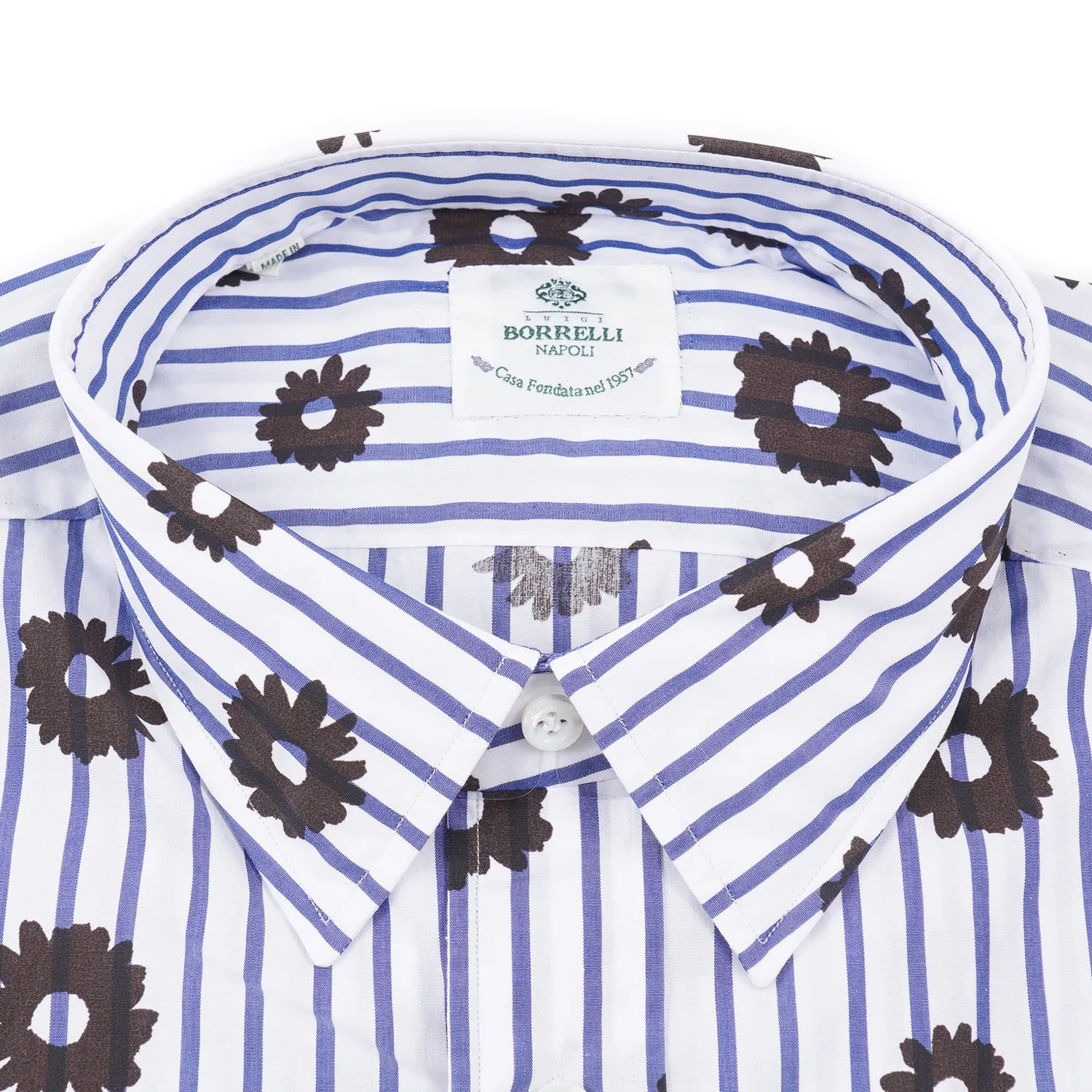 Luigi Borrelli Regular-Fit Floral Cotton Shirt