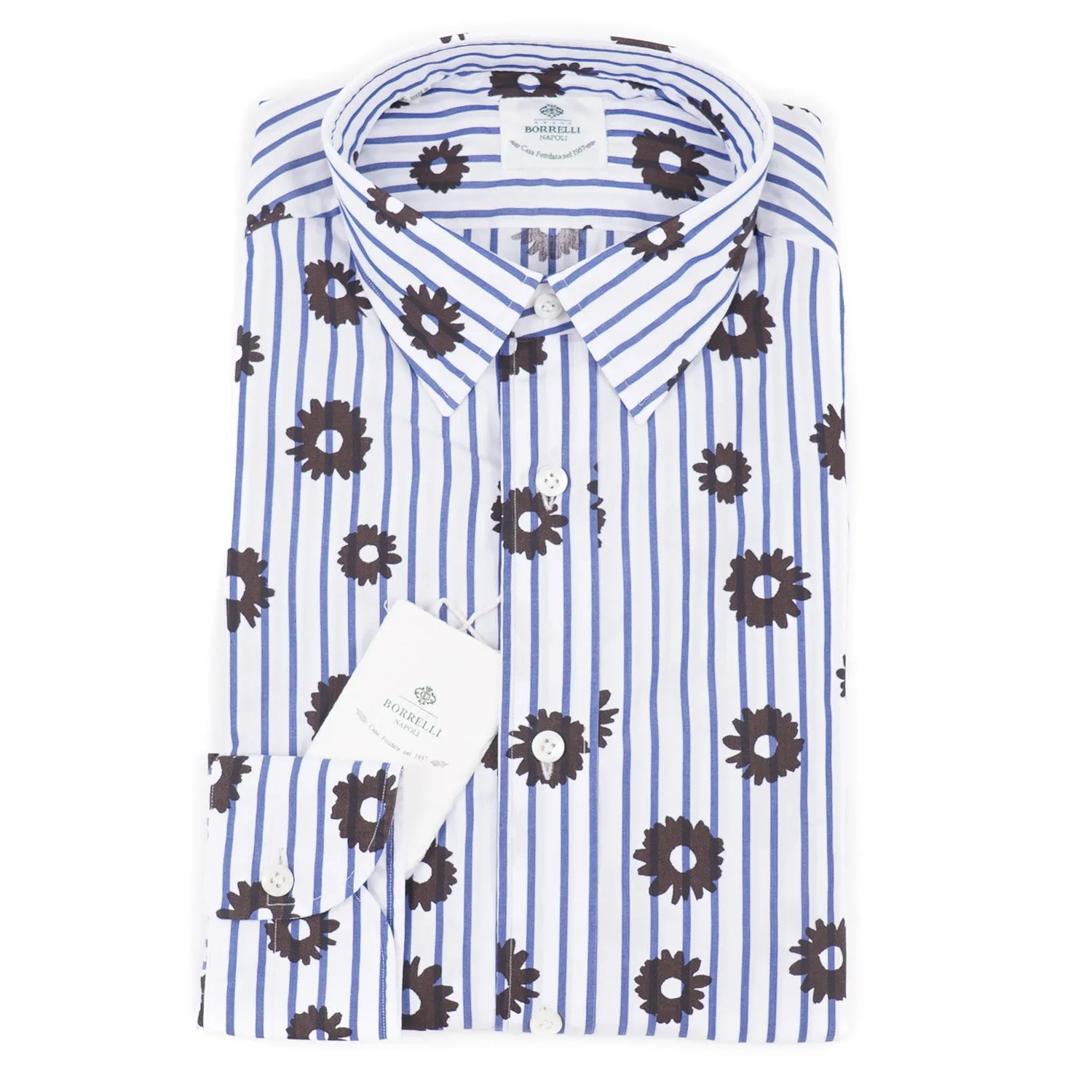 Luigi Borrelli Regular-Fit Floral Cotton Shirt
