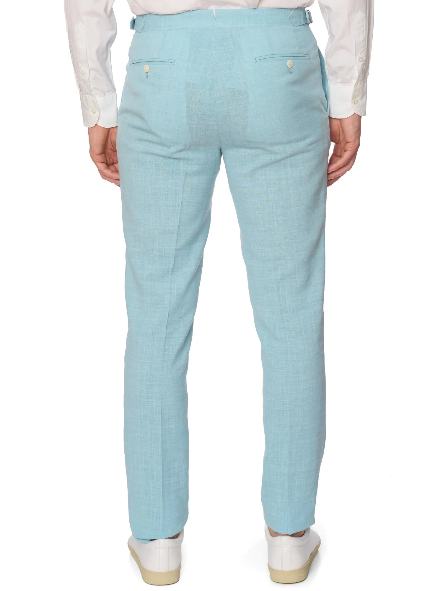 SARTORIA PARTENOPEA Azure Blue Melange  Summer Suit EU 48 NEW US 38 Current Model