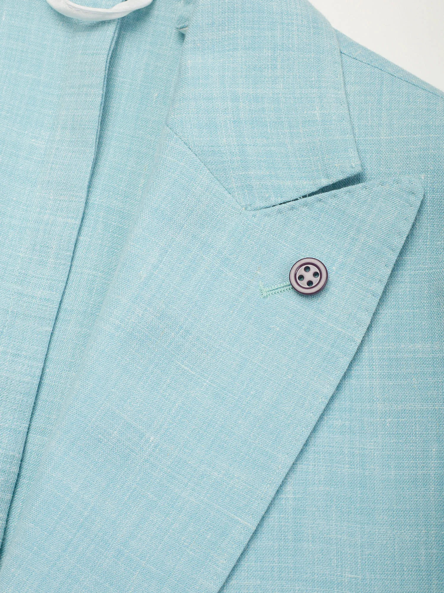 SARTORIA PARTENOPEA Azure Blue Melange  Summer Suit EU 48 NEW US 38 Current Model