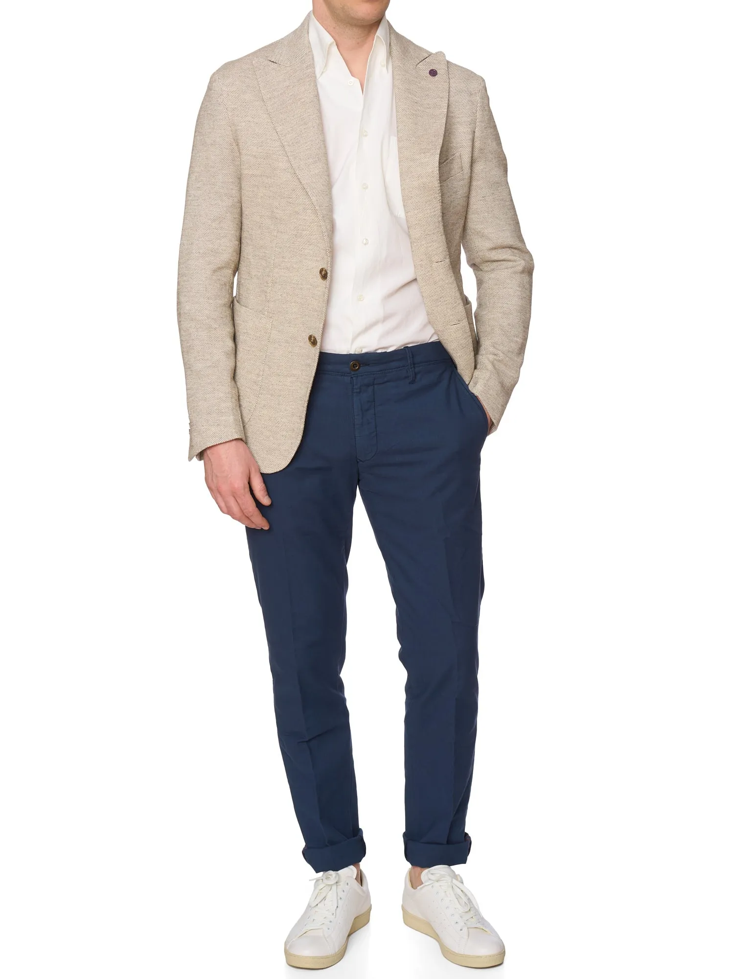 SARTORIA PARTENOPEA Beige Bottoli Hopsack Jacket EU 50 NEW US 40 Current Model