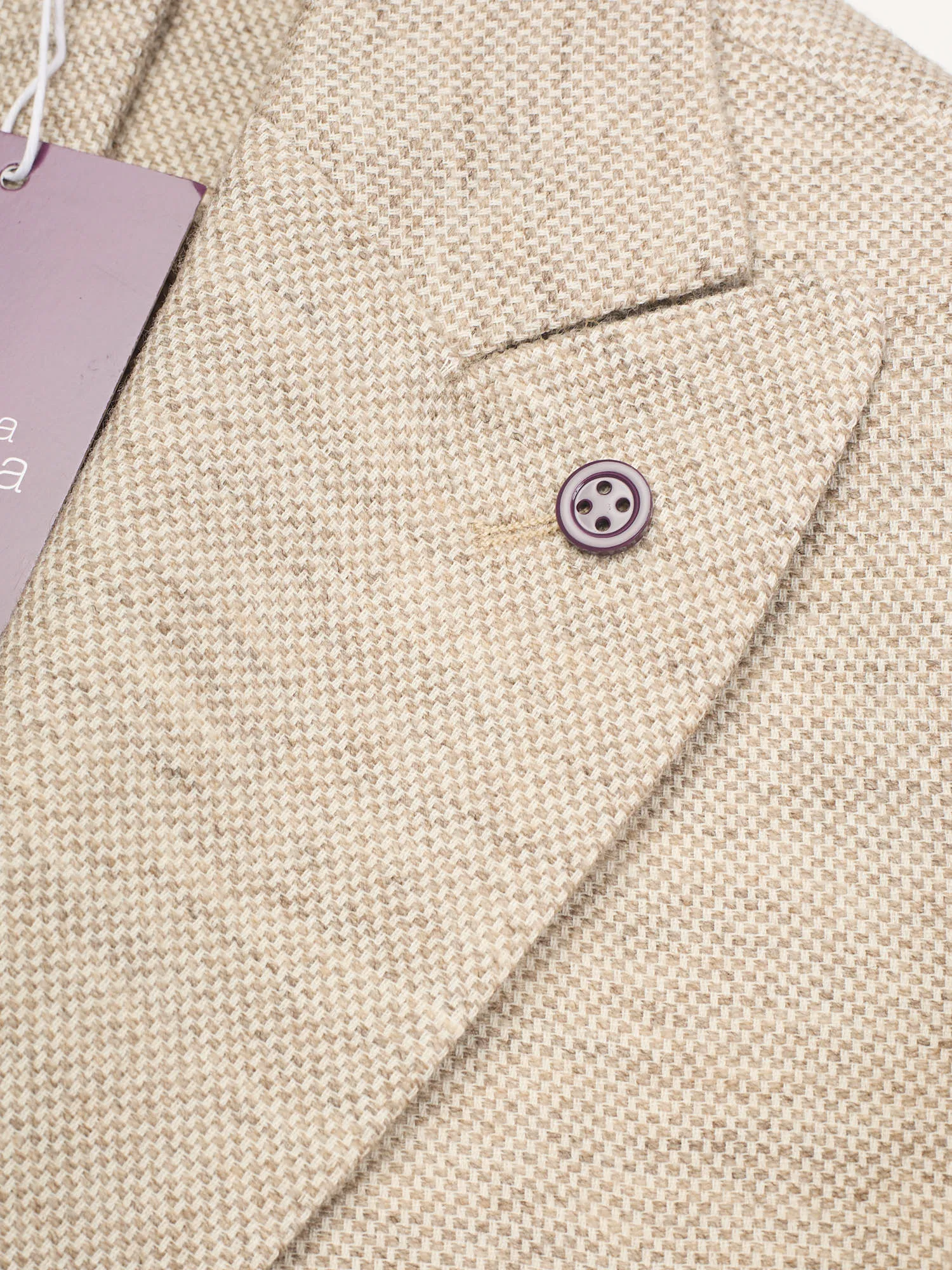 SARTORIA PARTENOPEA Beige Bottoli Hopsack Jacket EU 50 NEW US 40 Current Model