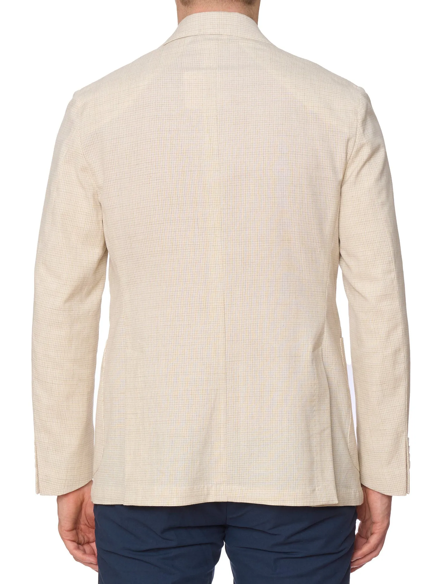 SARTORIA PARTENOPEA Beige Checkerd Jacket EU 48 NEW US 38 Current Model