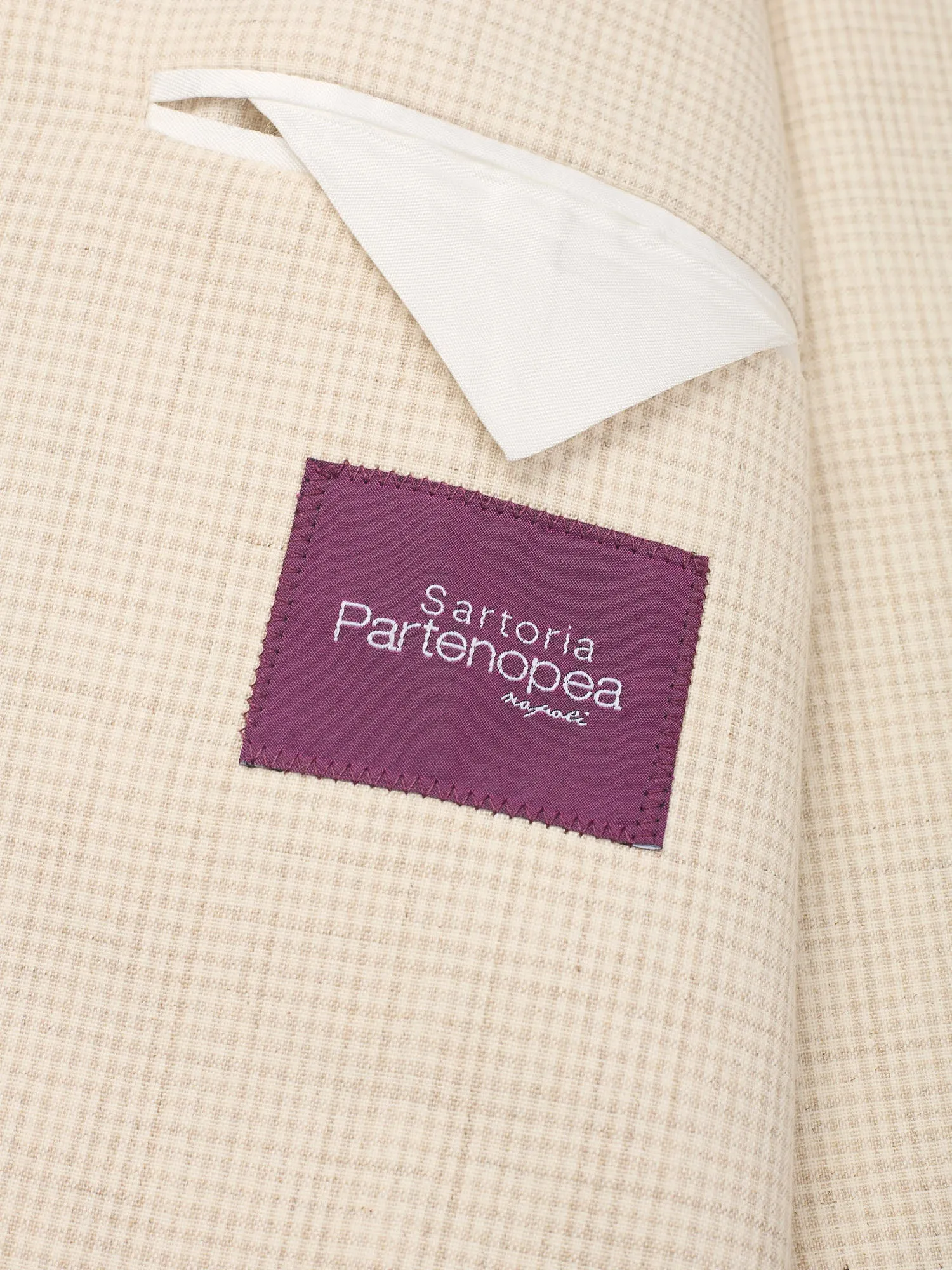 SARTORIA PARTENOPEA Beige Checkerd Jacket EU 48 NEW US 38 Current Model