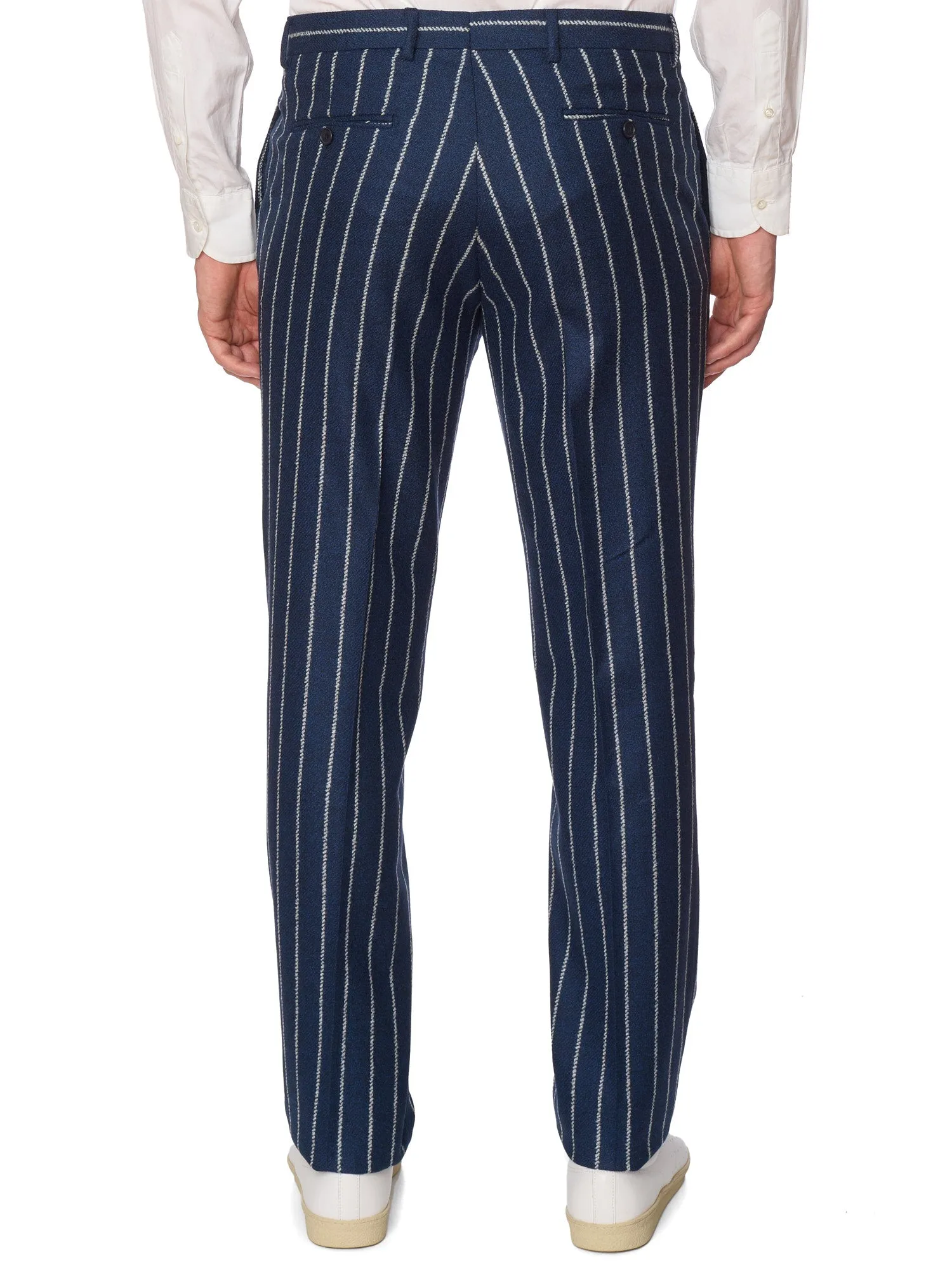 SARTORIA PARTENOPEA Blue Chalk Striped Wool Suit EU 50 NEW US 40 Current Model