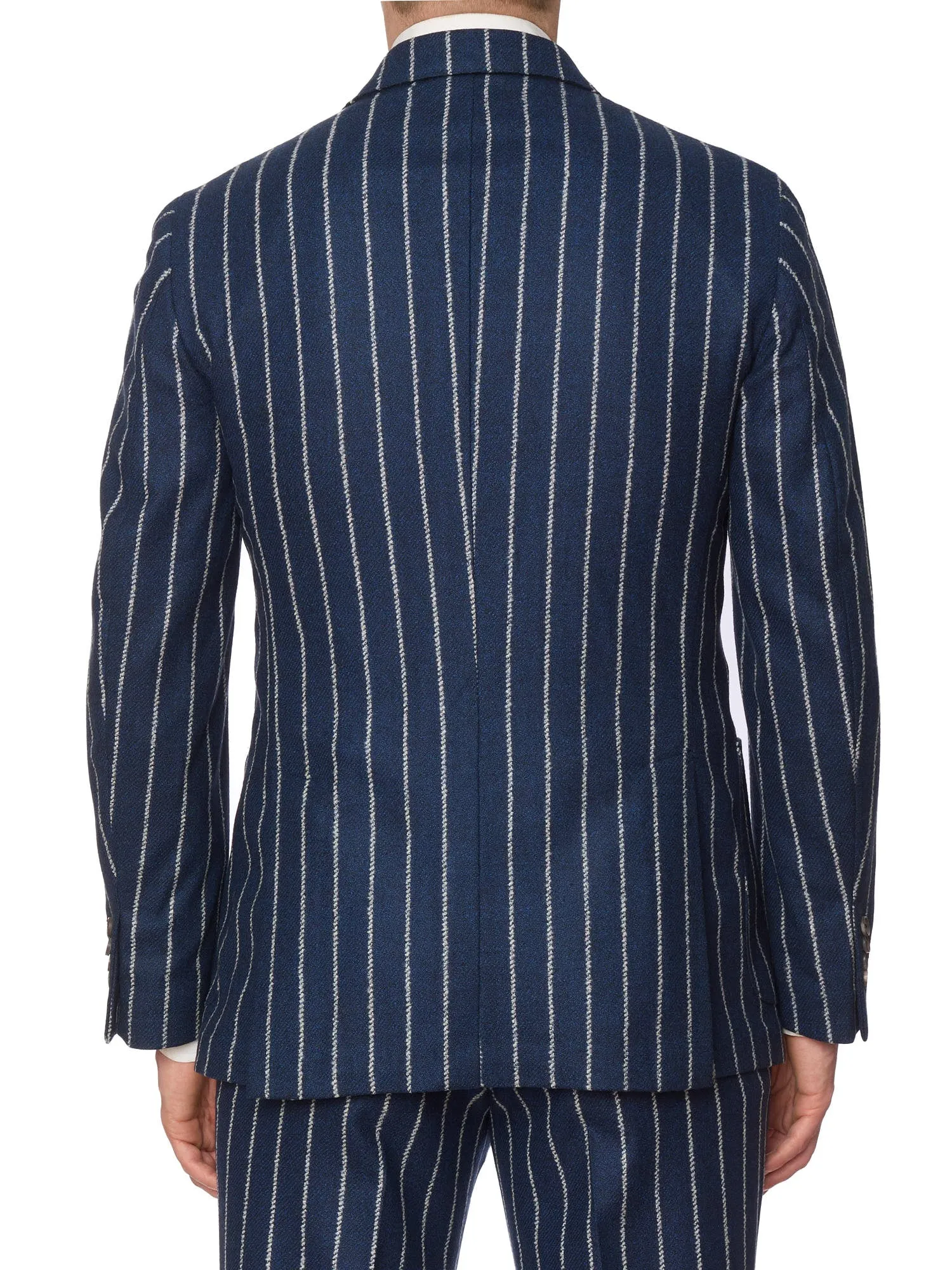 SARTORIA PARTENOPEA Blue Chalk Striped Wool Suit EU 50 NEW US 40 Current Model